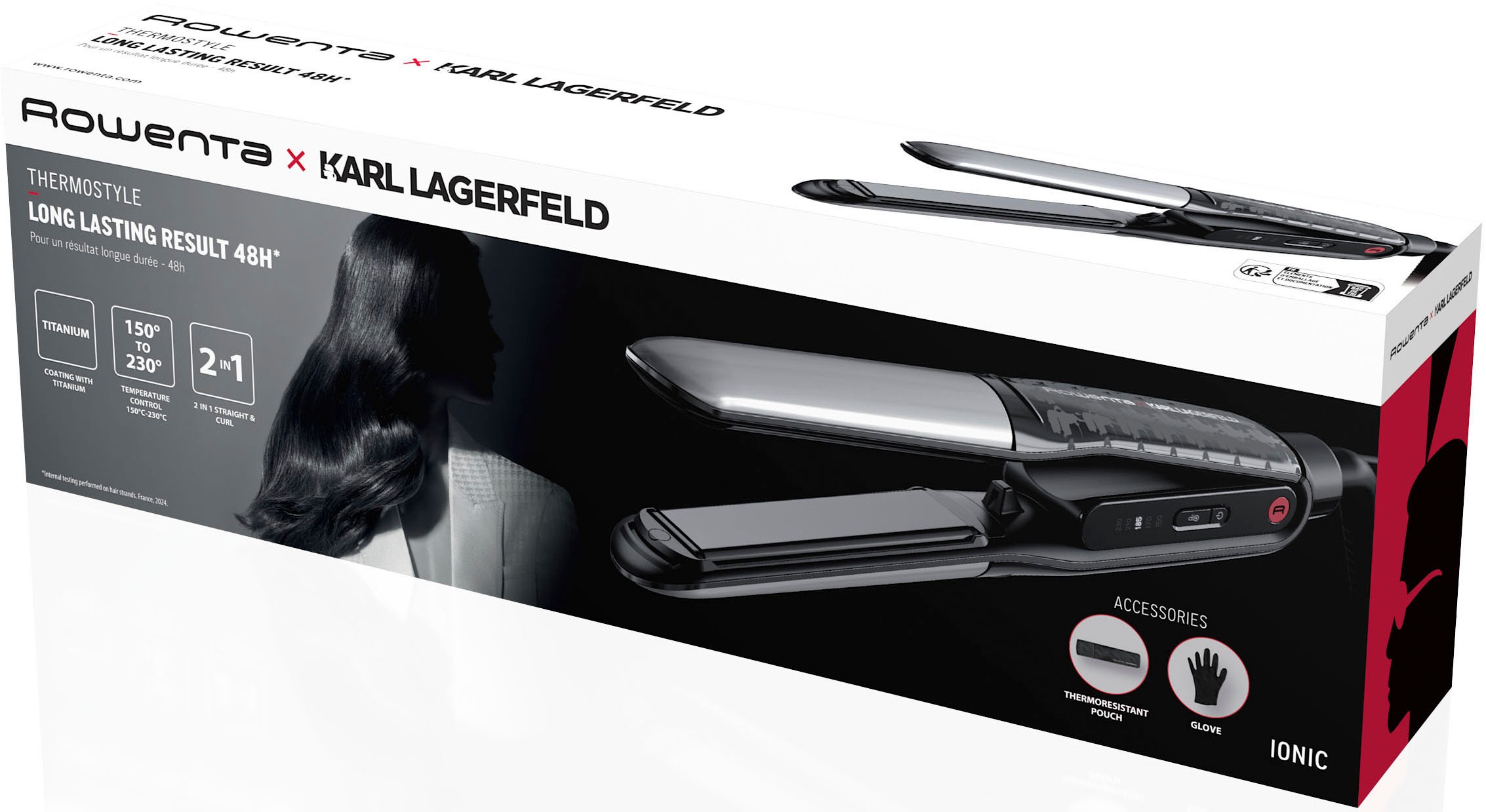Rowenta Glätt- und Lockenstab »Karl Lagerfeld Thermostyle« Titanium-Beschichtung, Straight & Curl, Temperatur von 150°C bis 230°C