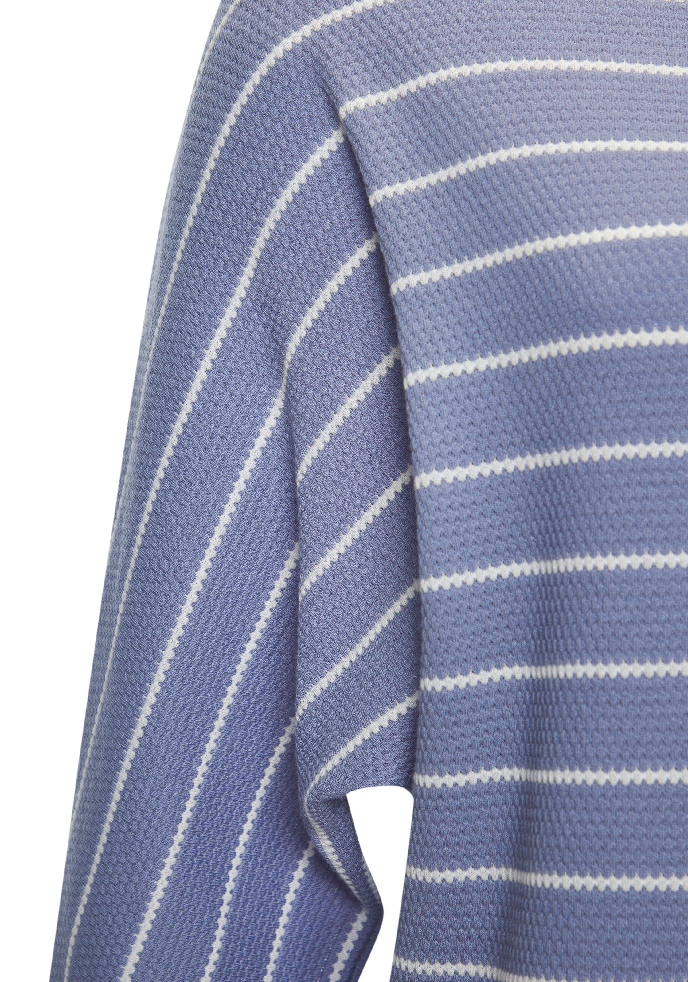 Vivance 3/4-Arm-Shirt »mit modischer Streifenstruktur« aus pflegeleichter Baumwoll-Viskose-Qualität