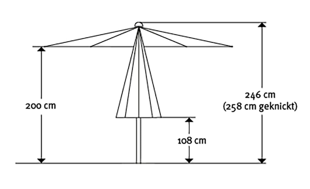 Schneider Schirme Marktschirm »Sevilla«, Durchmesser 270 cm, rund, ohne Schirmständer