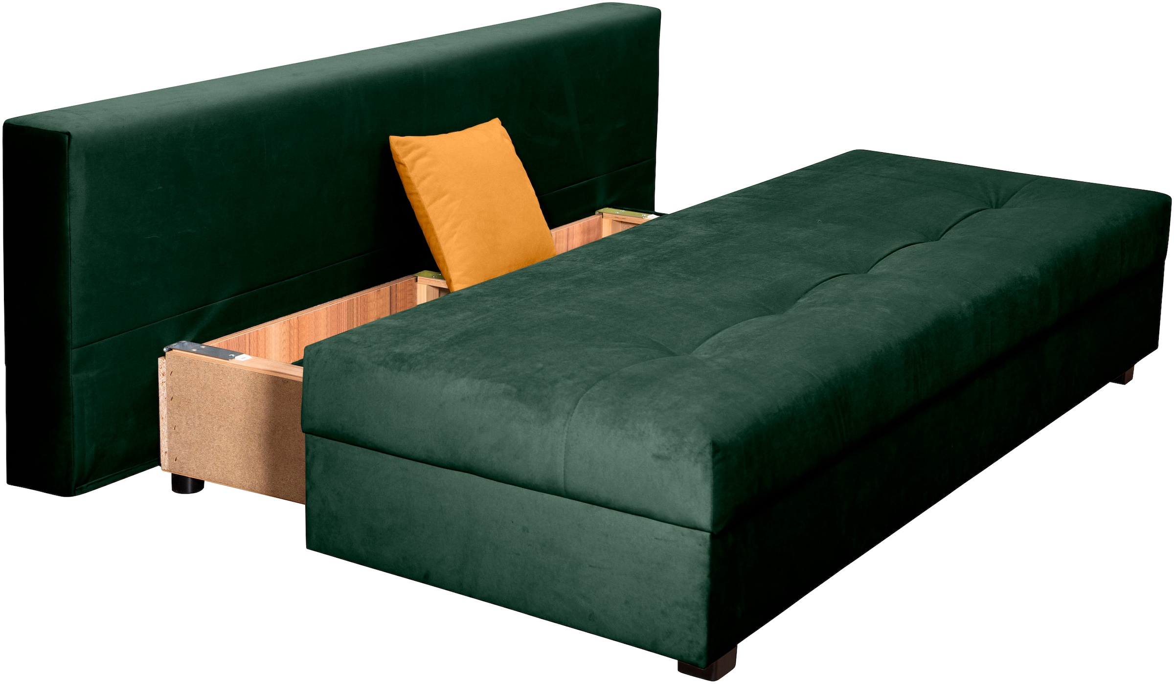 COLLECTION AB Schlafsofa »DARIA inklusive Schlafunktion und Bettkasten«, Schlafsofa,Bettfunktion,Bettkasten,inklusive Rückenkissen,Federkern