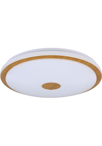EGLO LED-Deckenleuchte »LANCIANO 1« in weiß und braun aus Stahl, Holz / inkl. LED fest... kaufen