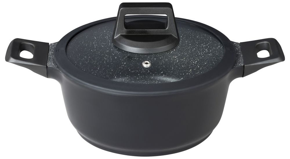 Mulex Topf-Set »MALAGA, aus hochwertigem Aluguss«, Aluminiumguss, (Set, 7 tlg., Kochtopfset inkl. Bratpfanne), hitzebeständige Bakelitgriffe, inkl. Softtouch-Silikon Glasdeckel