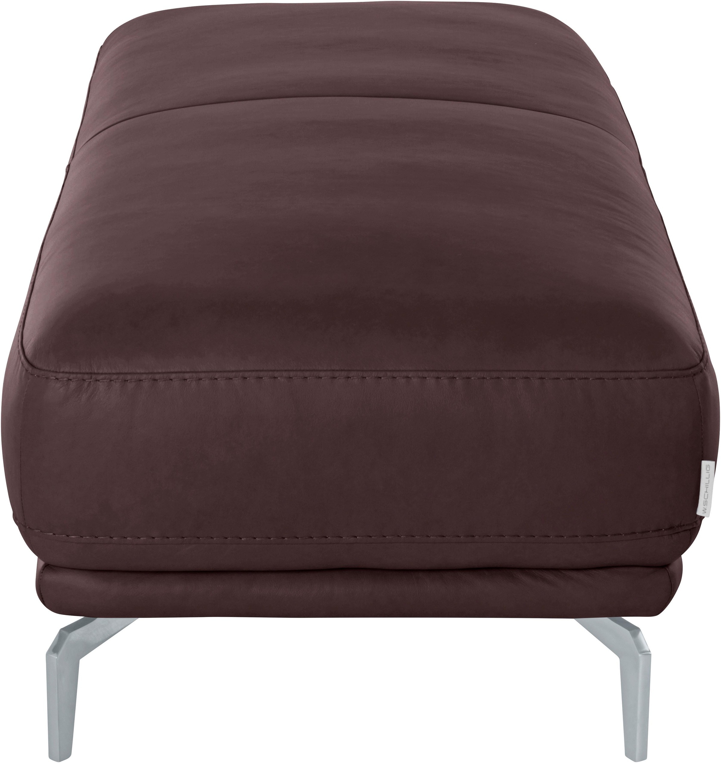 W.SCHILLIG Hocker »montanaa«, mit Metallfüßen in Silber matt, Breite 141 cm