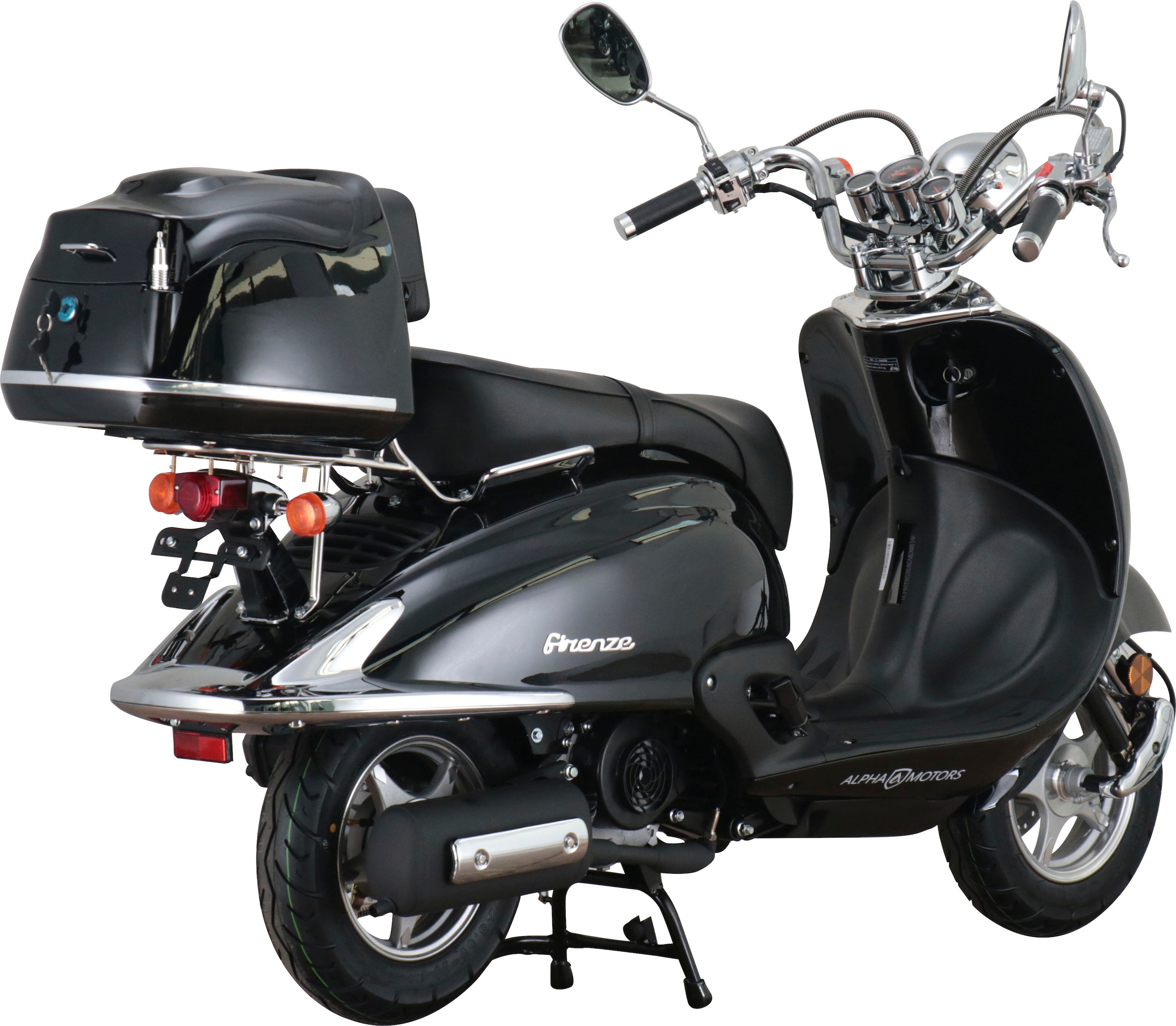 Alpha Motors Motorroller »Retro Firenze«, 50 cm³, 45 km/h, Euro 5, 2,99 PS, (mit Topcase), mit Lenkerschloss, im Retro-Look