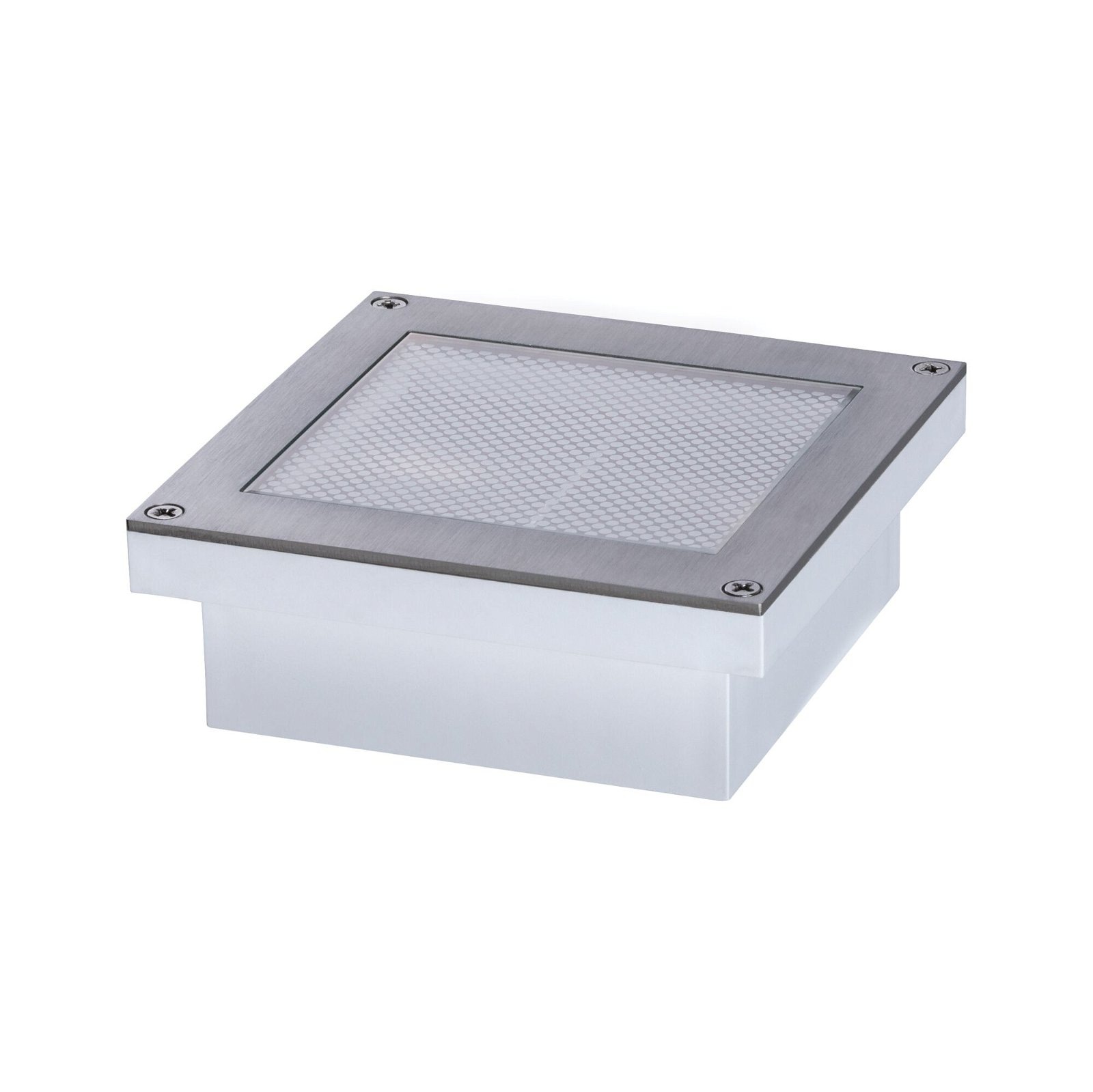 Paulmann LED Einbauleuchte »Brick IP67 eckig 100x100mm 1W 18lm 230V Edelstahl«, 1 flammig, Bodeneinbauleuchte Smart Home Zigbee 3.0, Insektenfreundlich