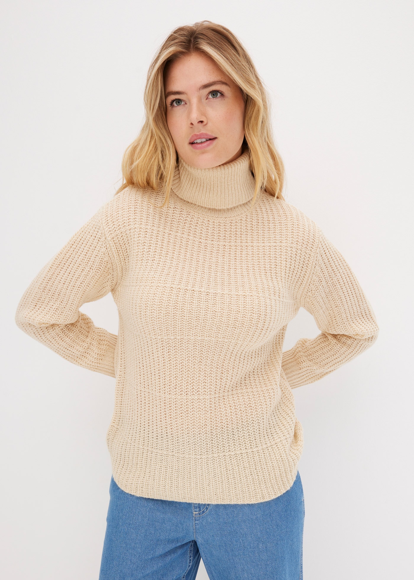 bonprix Rollkragenpullover Strickpullover mit Rollkragen