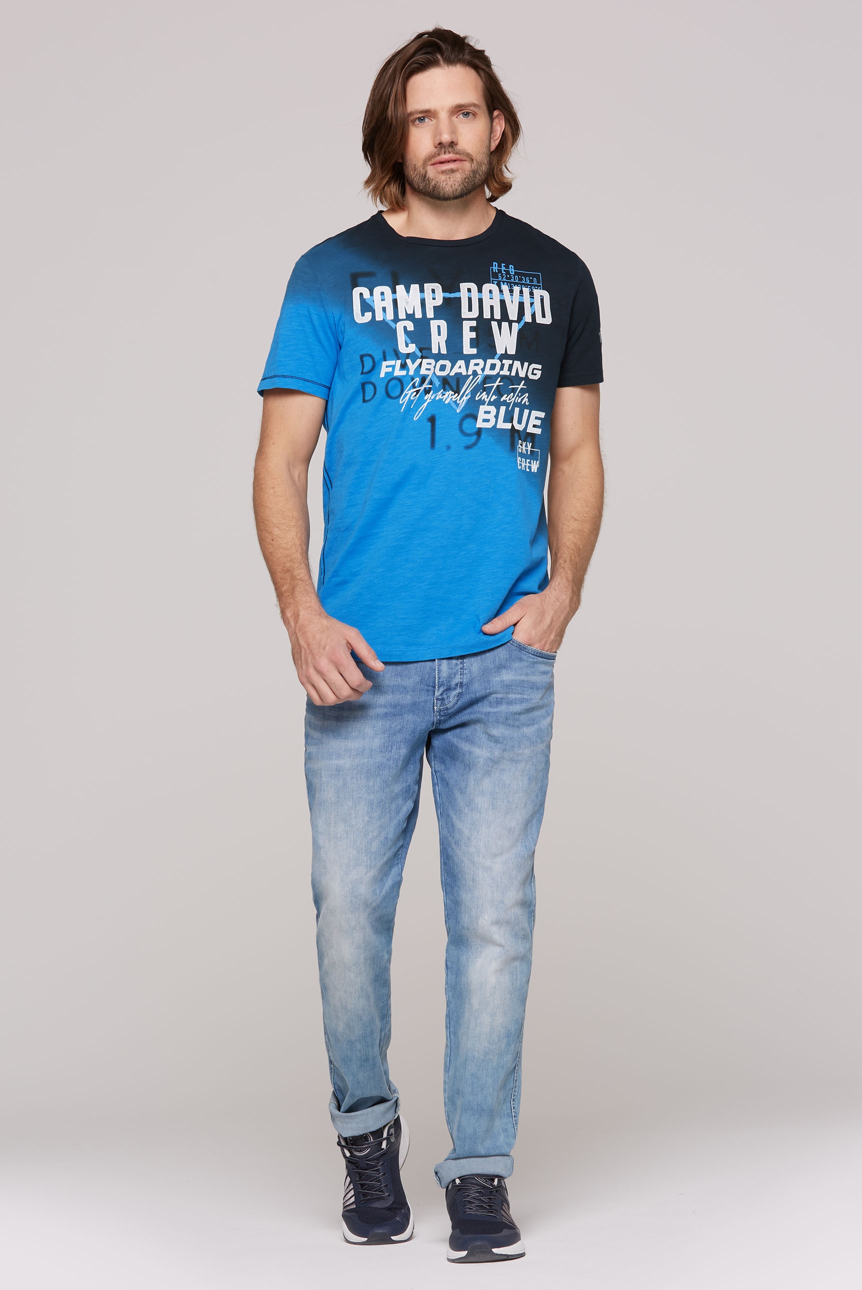 CAMP DAVID T-Shirt, mit Logo Artwork