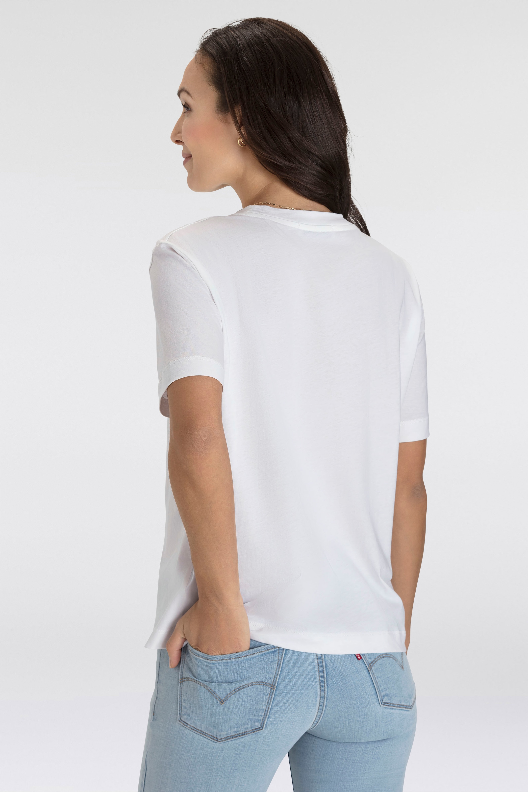 Replay T-Shirt, mit Markenprint vorne
