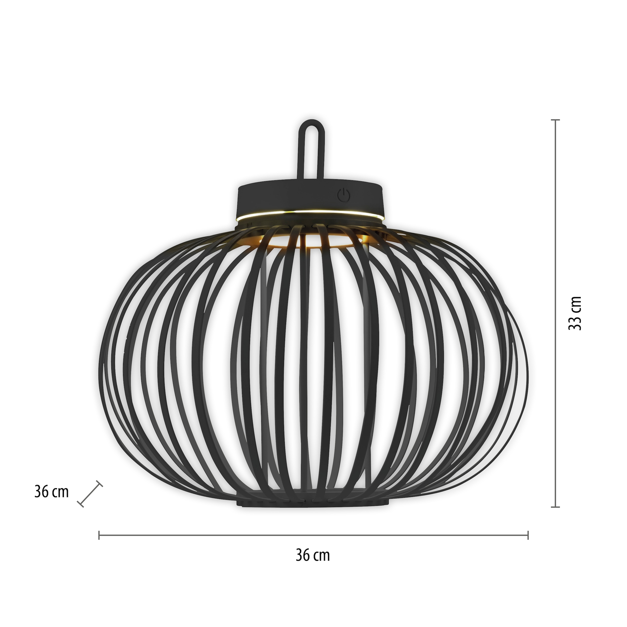 JUST LIGHT Pendelleuchte »AKUBA«, 1 flammig, Leuchtmittel LED-Modul | LED fest integriert, Akkuleuchte
