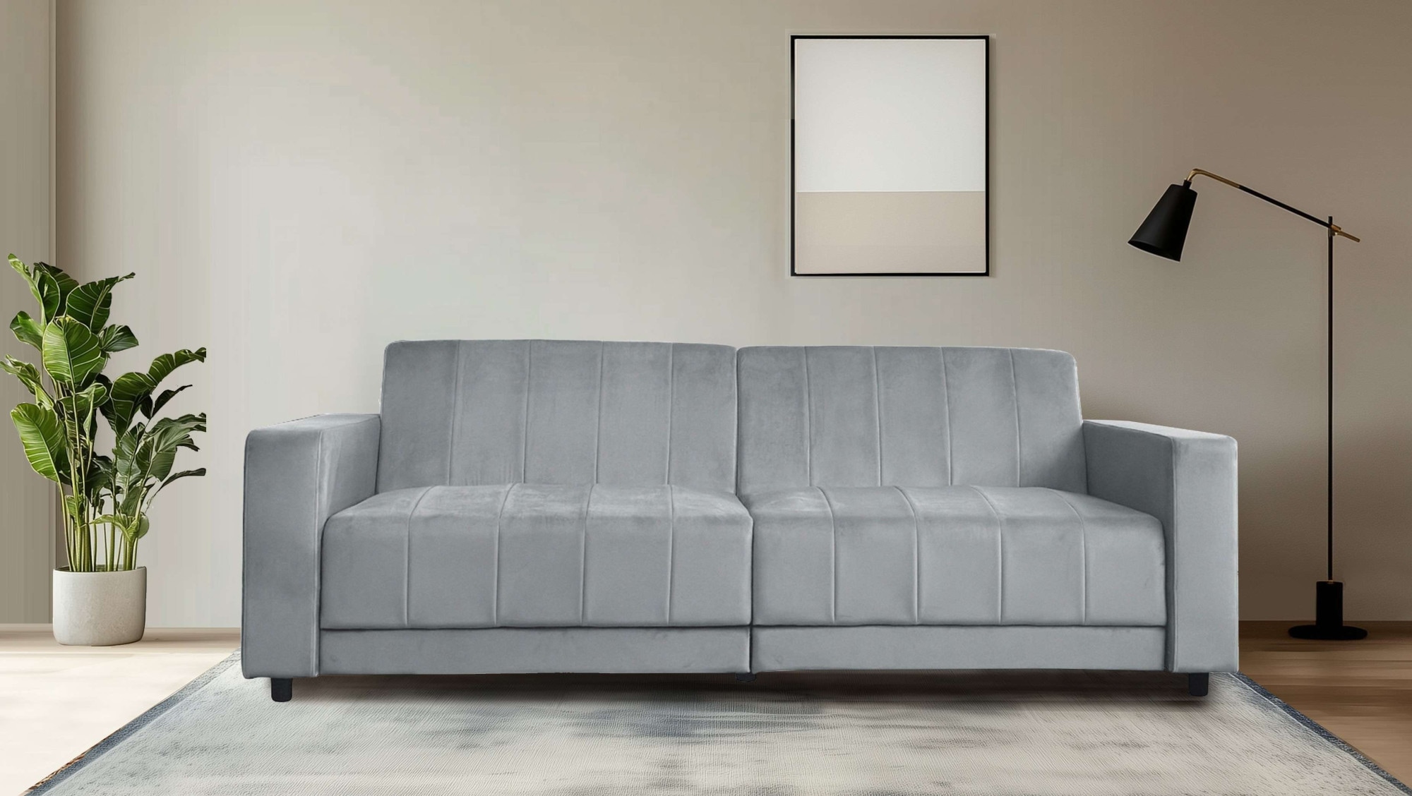 Dorel Home 3-Sitzer »Allie II Schlafsofa 225 cm«, Bett-Funktion (108/190cm) günstig online kaufen