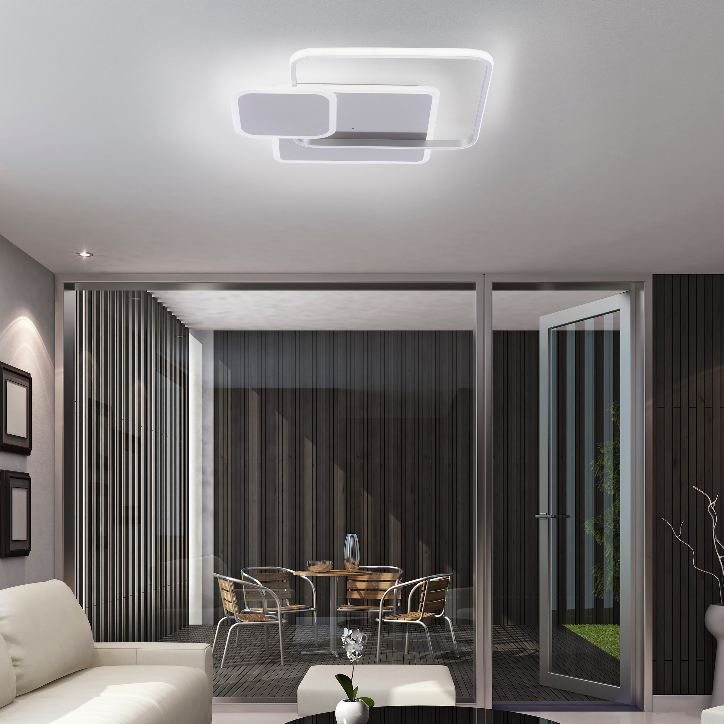 Paul Neuhaus LED Deckenleuchte »EMILIO« LED-Board 1 Stk. warmweiß - kaltweiß Fernbedienung, Infrarot inkl.