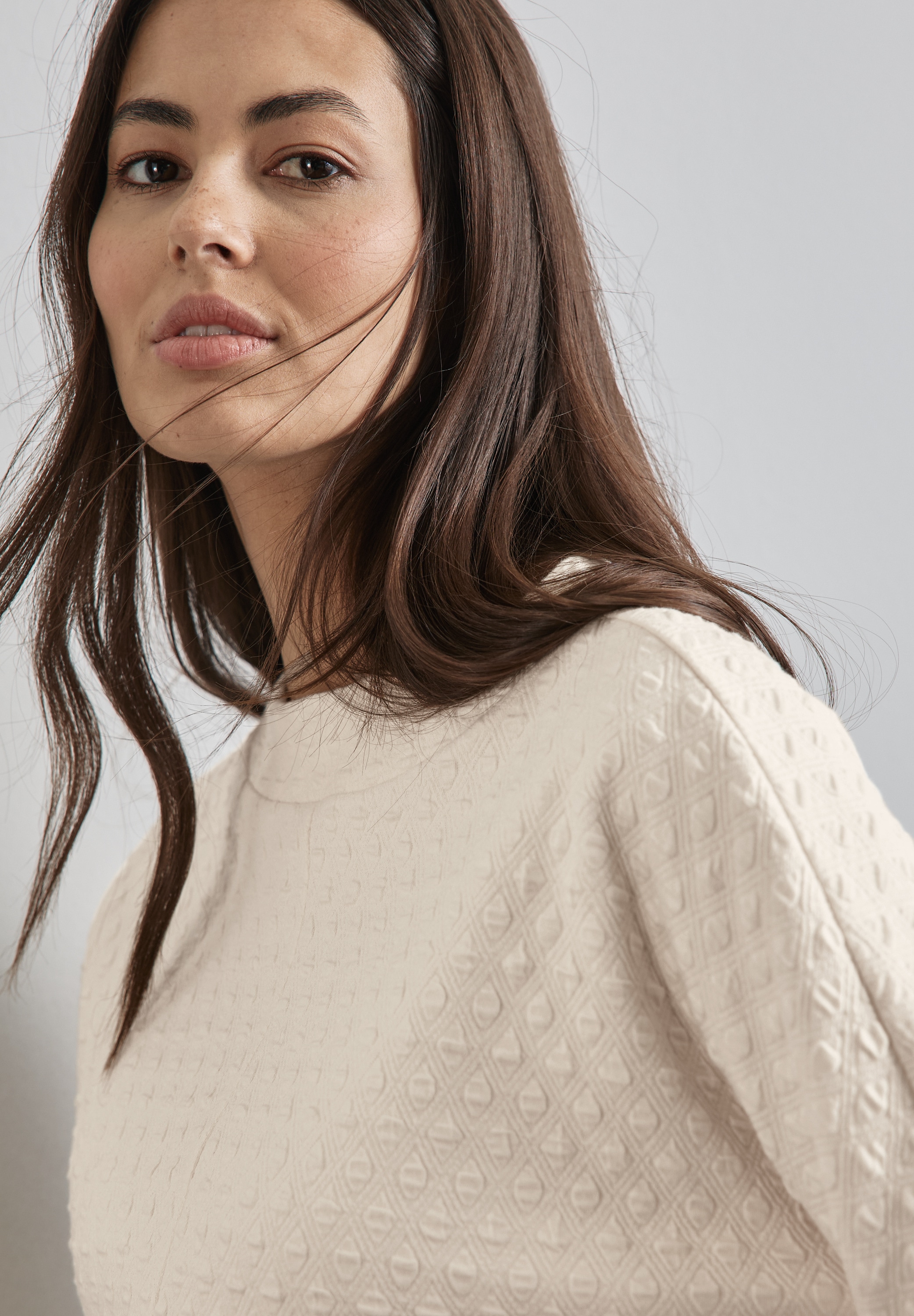STREET ONE 3/4-Arm-Shirt, mit Strukturmuster
