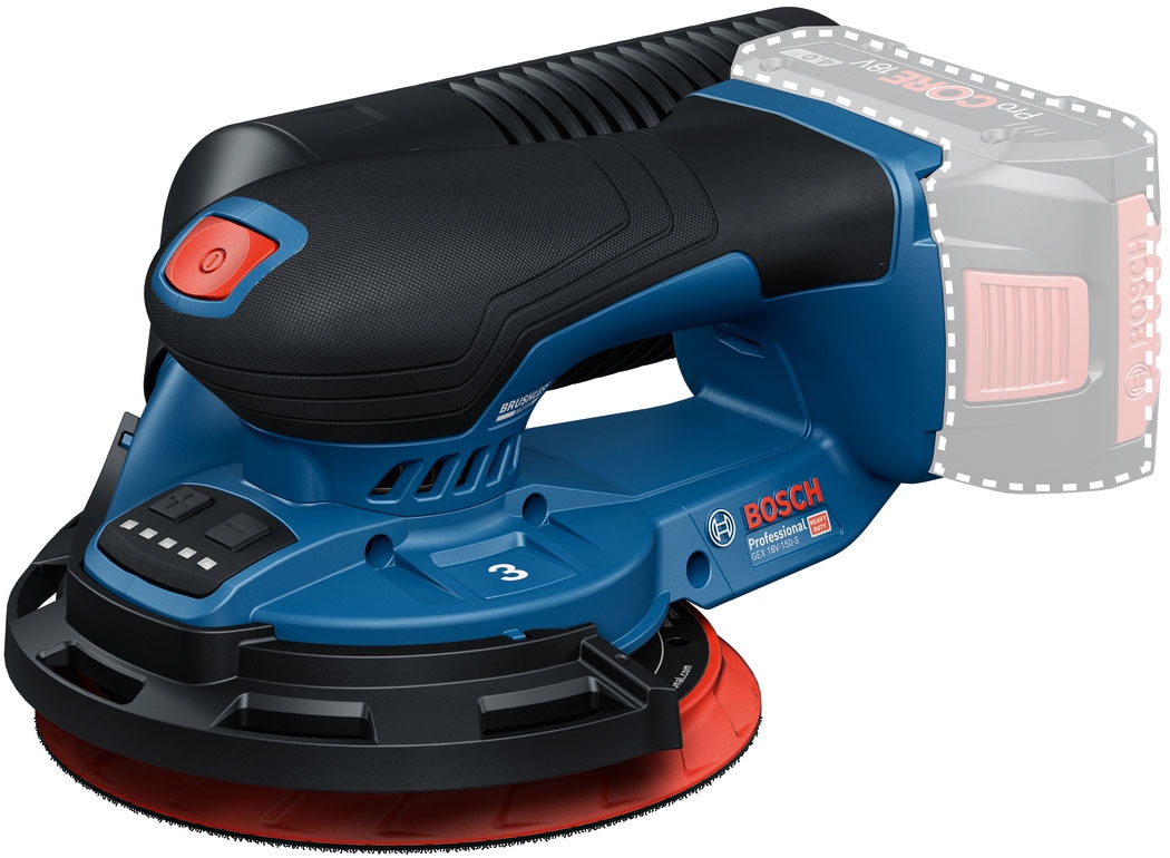Bosch Professional Akku-Exzenterschleifer »»GEX 18V-150-3 solo««, in L-BOXX 162, ohne Akku, ohne Ladegerät