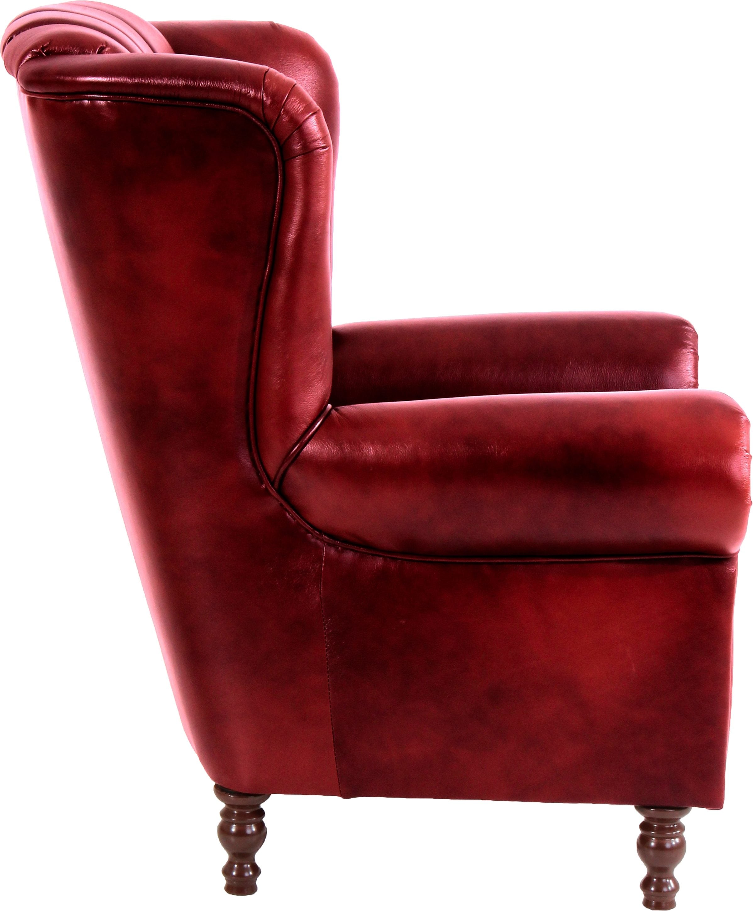 Max Winzer® Ohrensessel »Valerie Chesterfield Clubsessel der Extraklasse, hoher Sitzkomfort«, Retro und modern, mit edler Knopfheftung