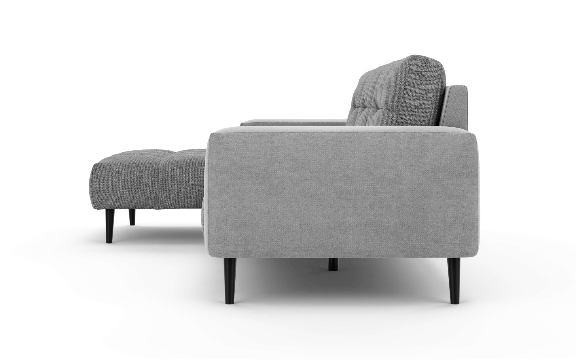 INOSIGN Ecksofa »SERINE mit Recamiere rechts/links bestellbar, Maße B/H/T 253/91/161 cm«, L-Form mit Wellenunterfederung, 3 Rückenkissen, ohne Bettfunktion