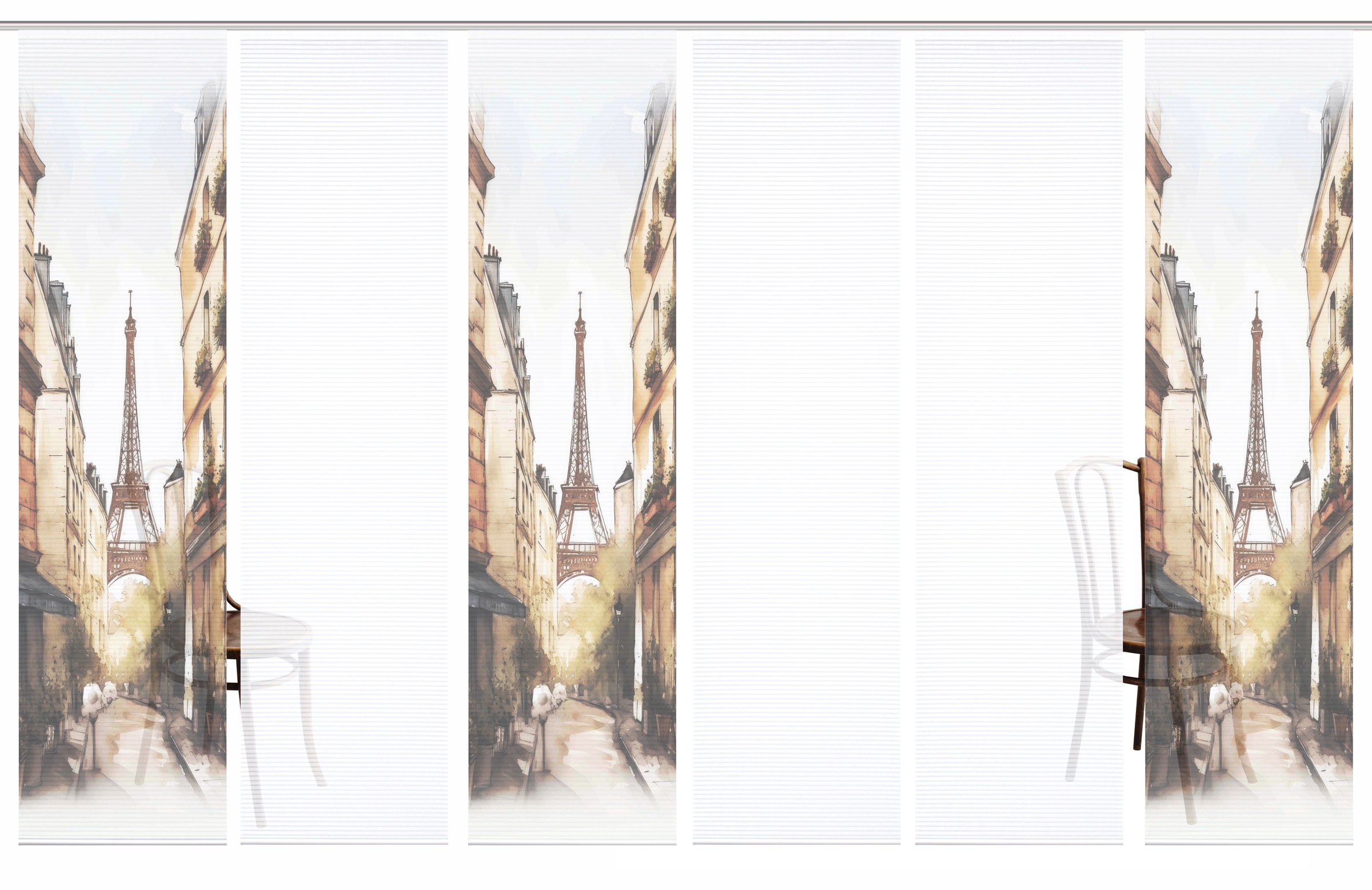 HOME in green Schiebegardine »FRANCQ« Paneelwagen 6 Stk. tlg. Bambusoptik, günstig online kaufen