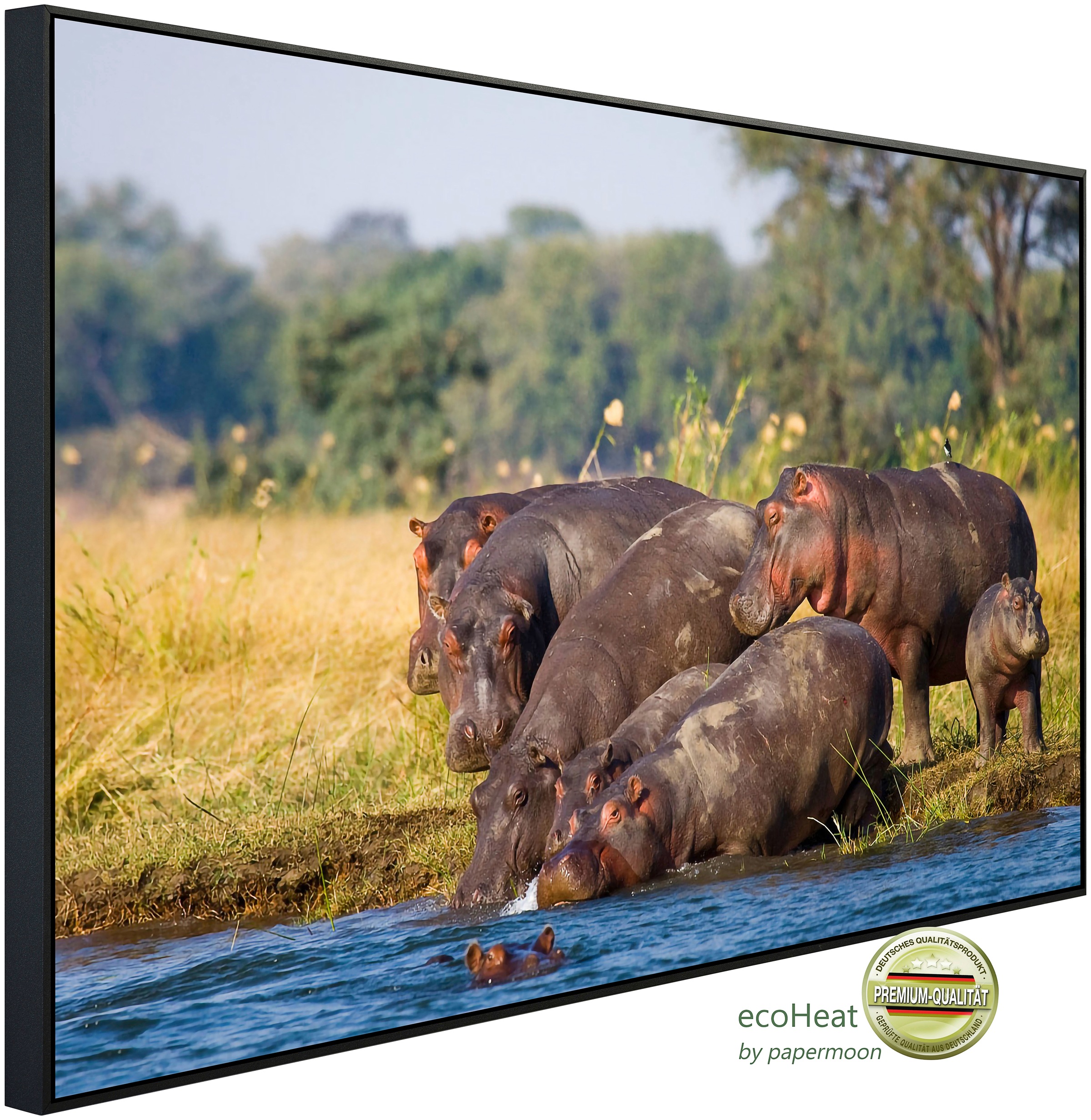 Papermoon Infrarotheizung »Hippo Familie«, sehr angenehme Strahlungswärme günstig online kaufen