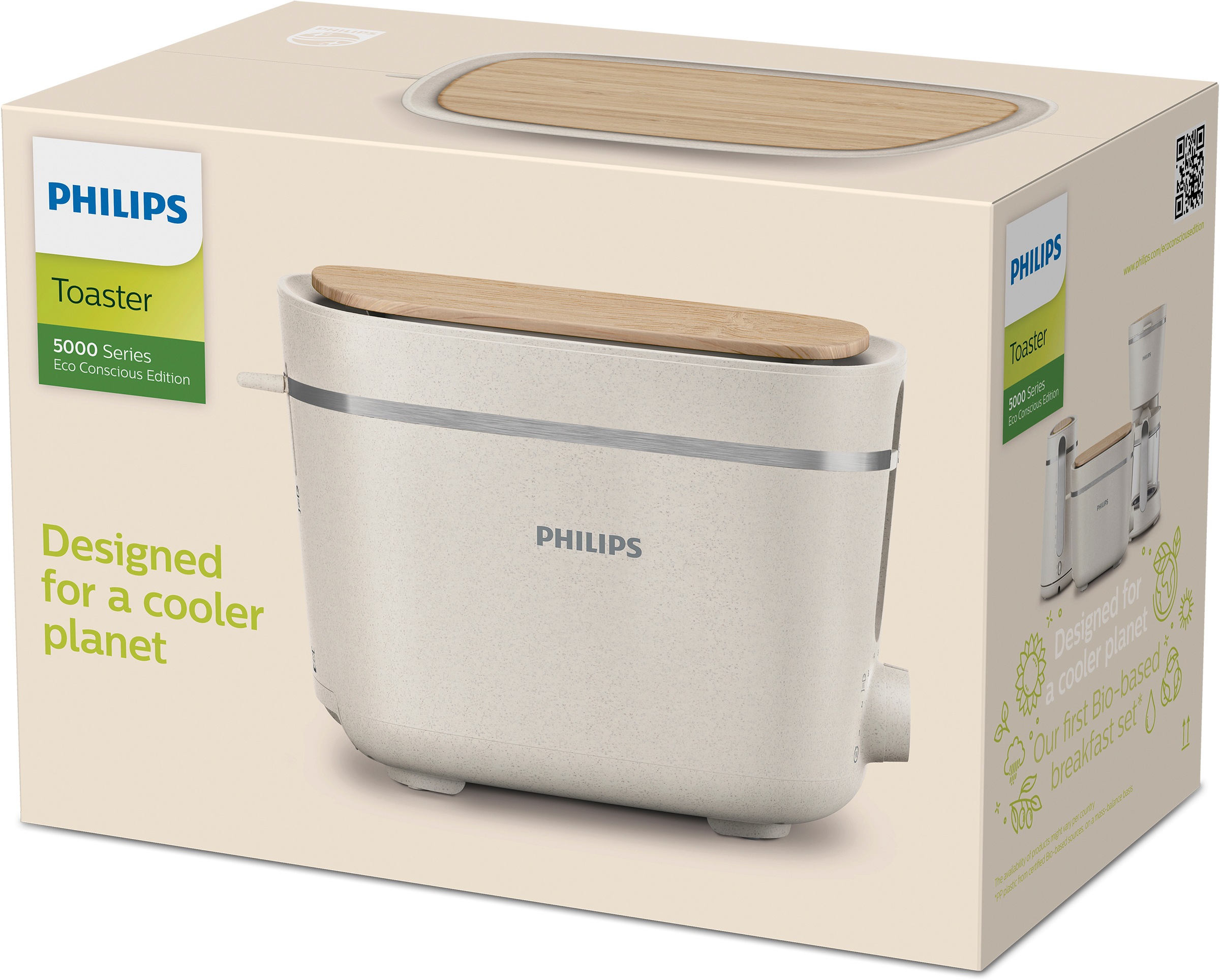 830 im kurze »Eco Edition Philips 2 5000er Serie W kaufen Toaster Schlitze, HD2640/10«, Online-Shop Conscious