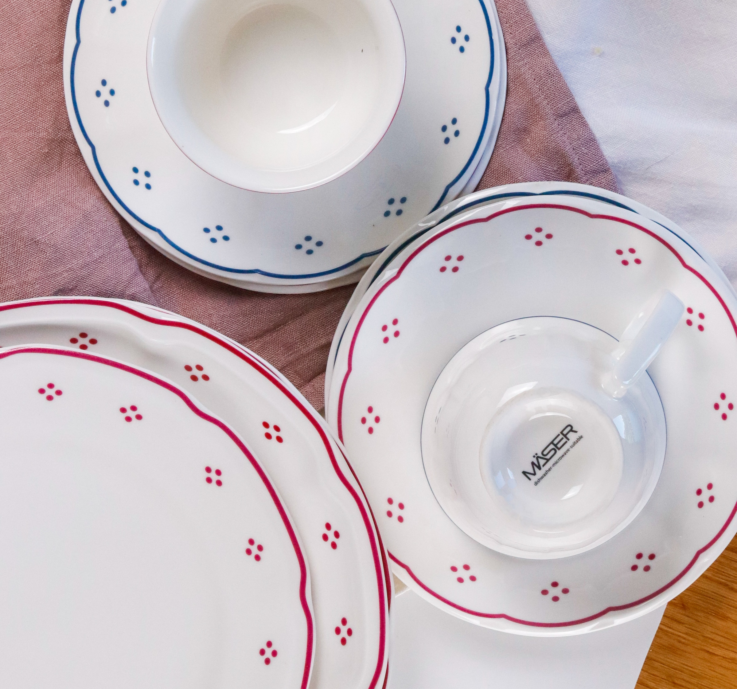 MÄSER Kaffeeservice »Lova« mit dekorativem Punktmuster
