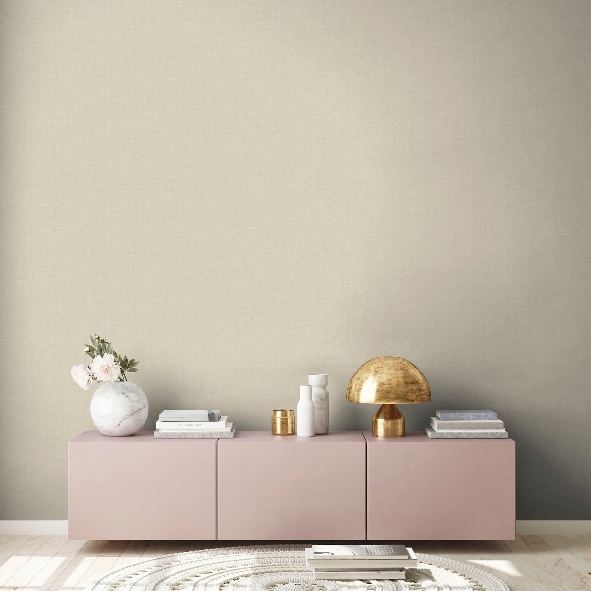 A.S. Création Vliestapete »Nara Einfarbig«, matt-gemustert-neutral, Unitapete Tapeten Wohnzimmer Schlafzimmer Küche modern Flur Design