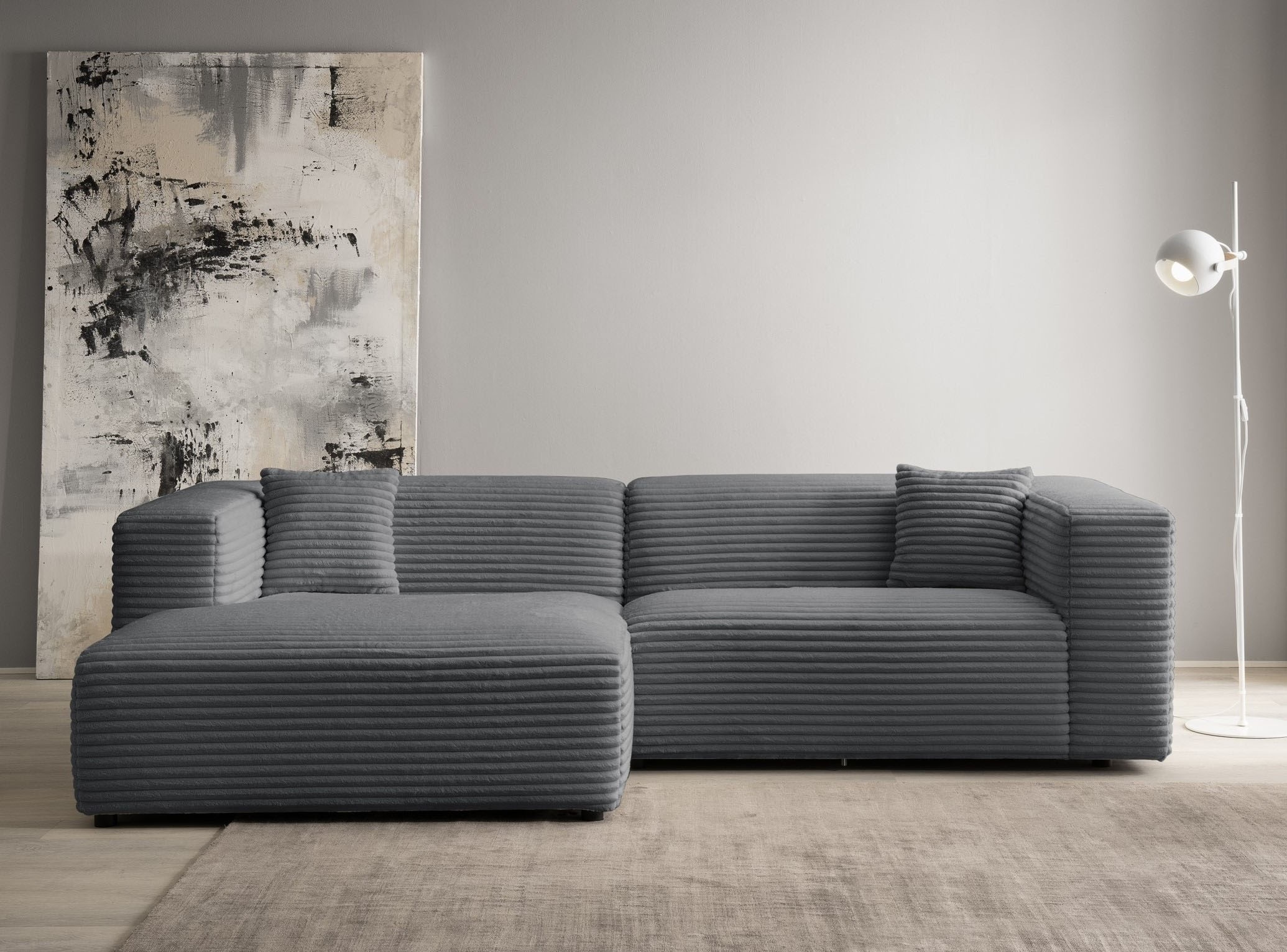 Home affaire Ecksofa »BAKELS, L-Form in Cord oder Boucle-Stoff, moderne Cou günstig online kaufen
