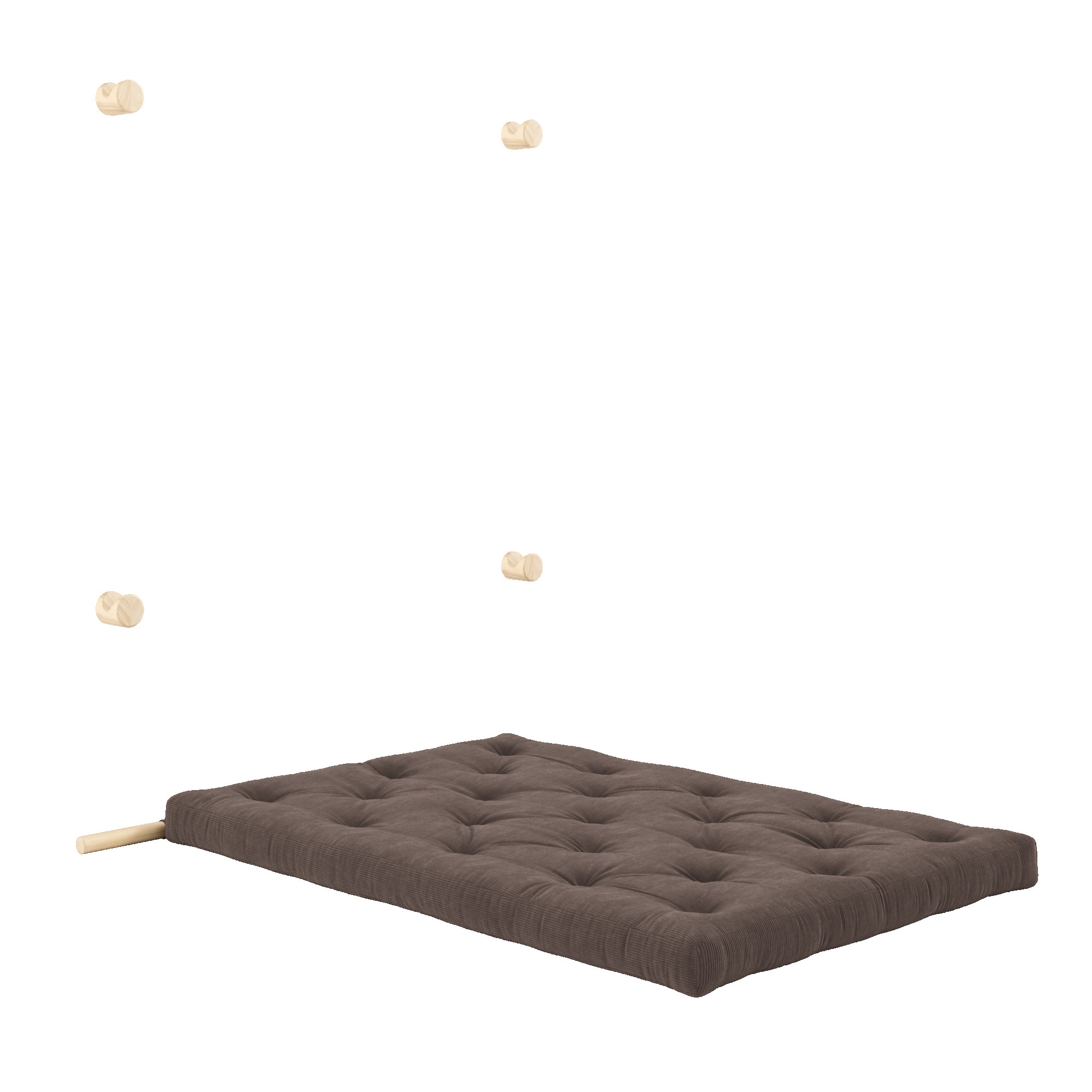 Karup Design Schlafsofa »Hooked Schlafsessel, Sitz- und Schlafplatz, Wandmontiert, platzsparend«, Futonmatratze inkl. Halterungsset aus FSC®-zertifiziertem Massivholz