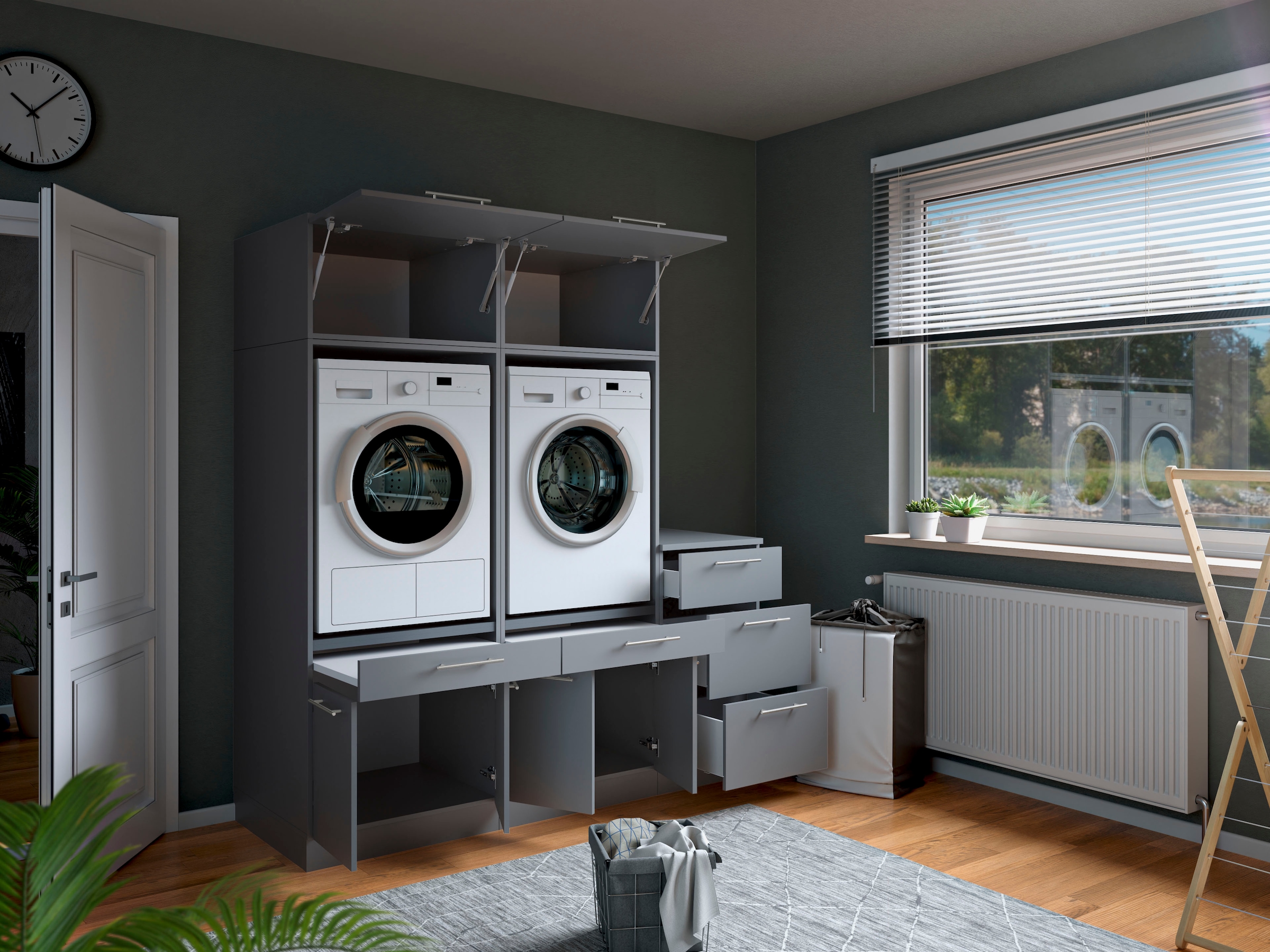 Laundreezy Mehrzweckschrank-Set »Laundreezy, 5-tlg. Mehrzweckschrank-Set B/H/T 186/200/68 cm« 5 Stk. tlg.