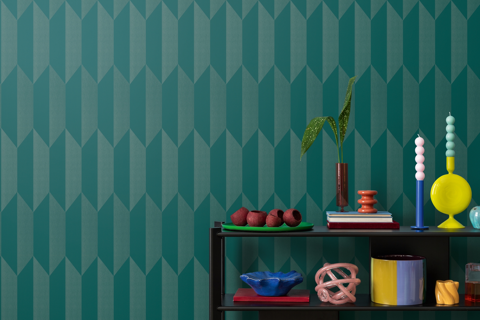 CosmoLiving by Cosmopolitan Vliestapete »Graphic Groove-Playful Tapete« glänzend strukturiert Geometrisches Design mit modernem 3D-Effekt