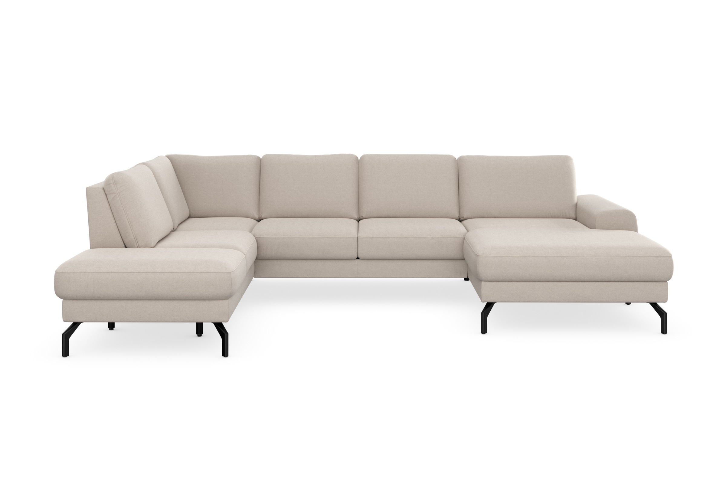 sit&more Wohnlandschaft »Cinturo U-Form«, inklusive Sitztiefenverstellung und Federkern, Sitzhöhe 48 cm