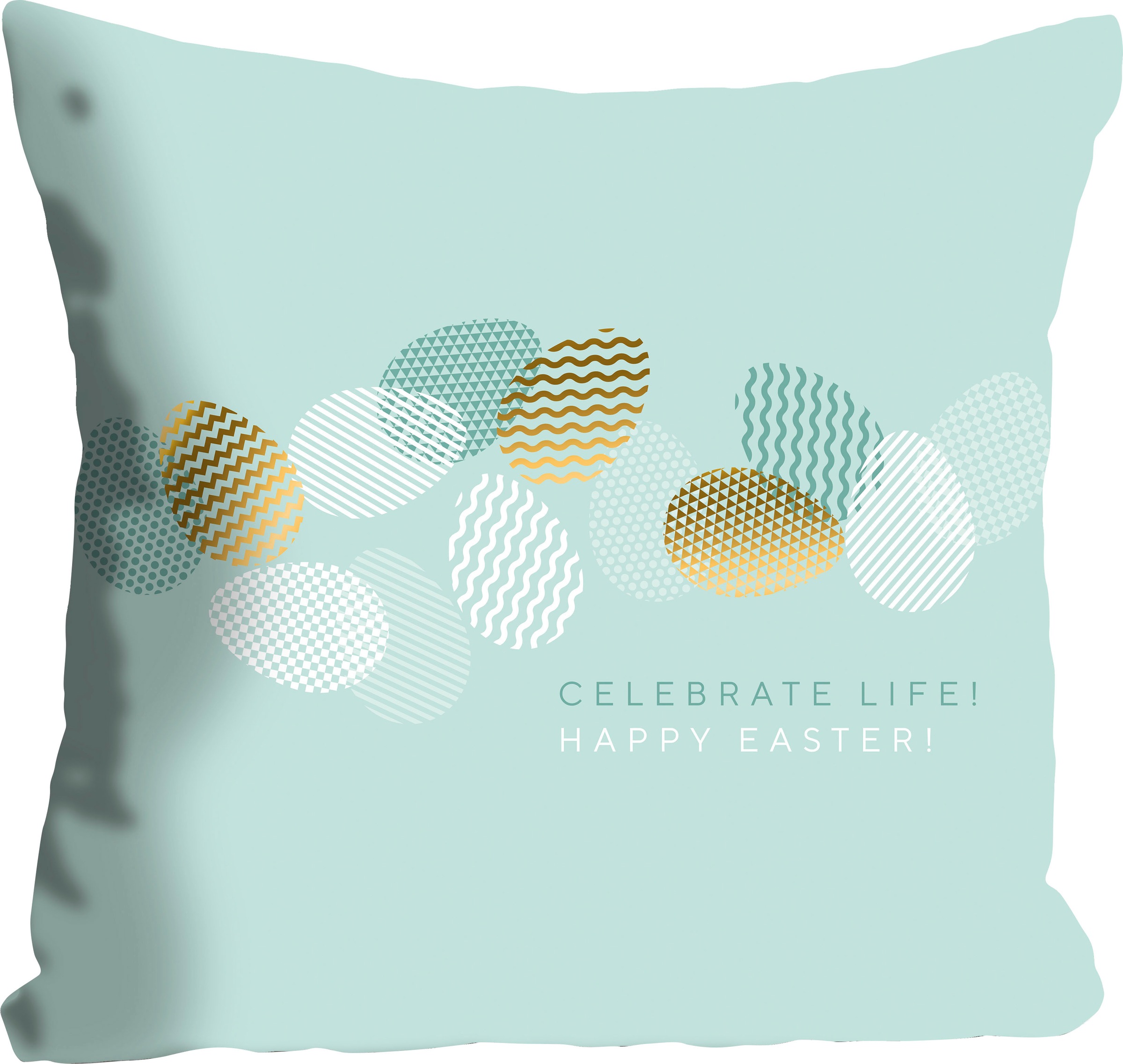 queence Dekokissen »CELEBRATE LIFE!«, Kissenhülle,Bunte Ostereier,Ostern,Fr günstig online kaufen