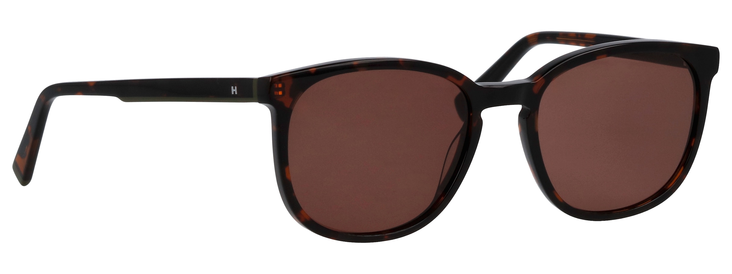 HUMPHREY´S eyewear Sonnenbrille »588183«, Form Trapez, olivfabenen Akzenten am Bügel, adc uv 400