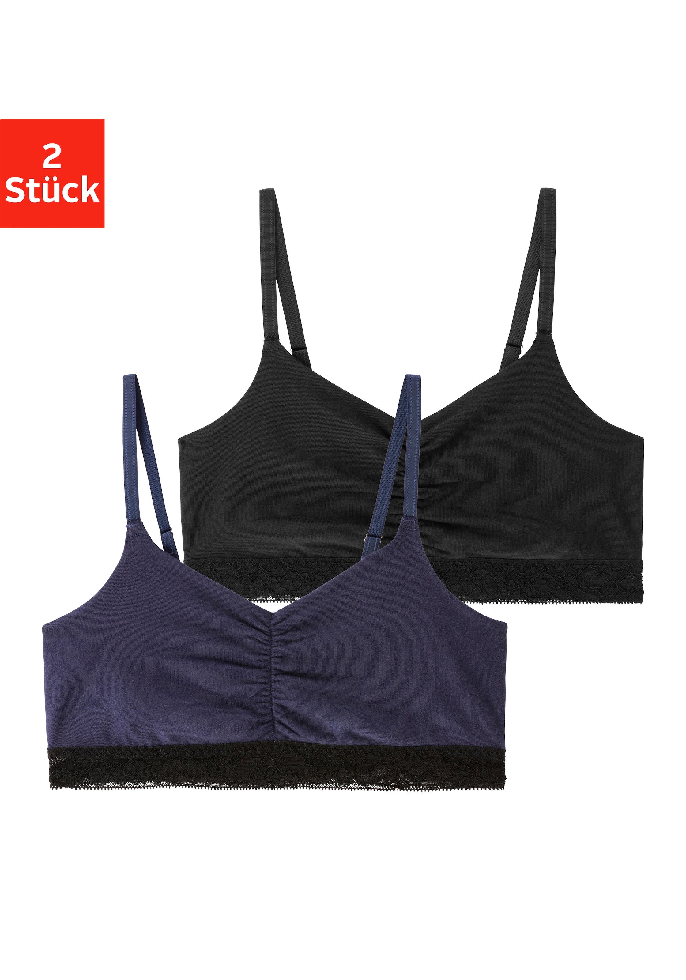 Schiesser Bustier, mit Spitzenbündchen und Raffung vorn kaufen
