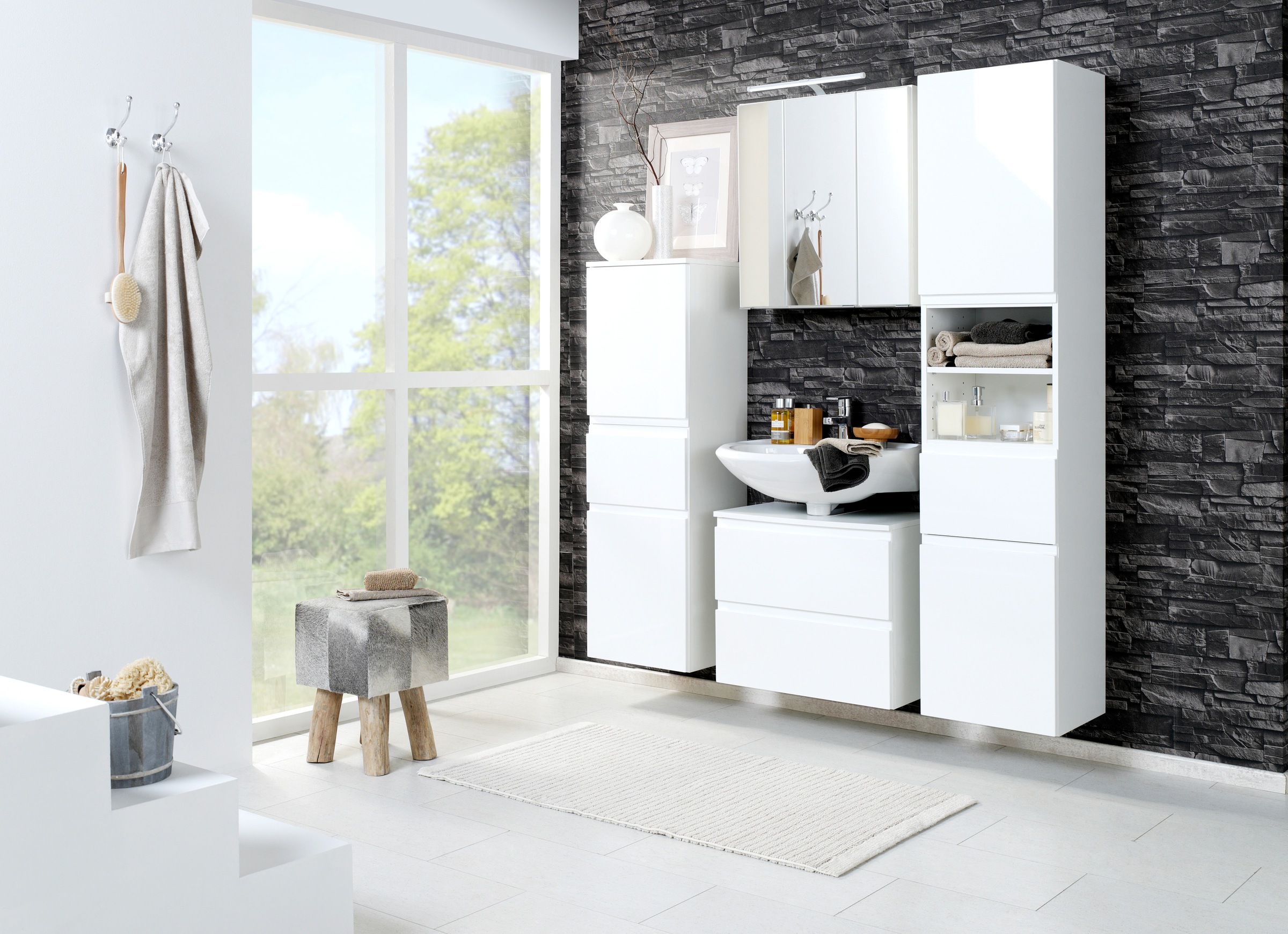 welltime Waschbeckenunterschrank »Cardiff«, Badmöbel, Breite 60 cm günstig online kaufen