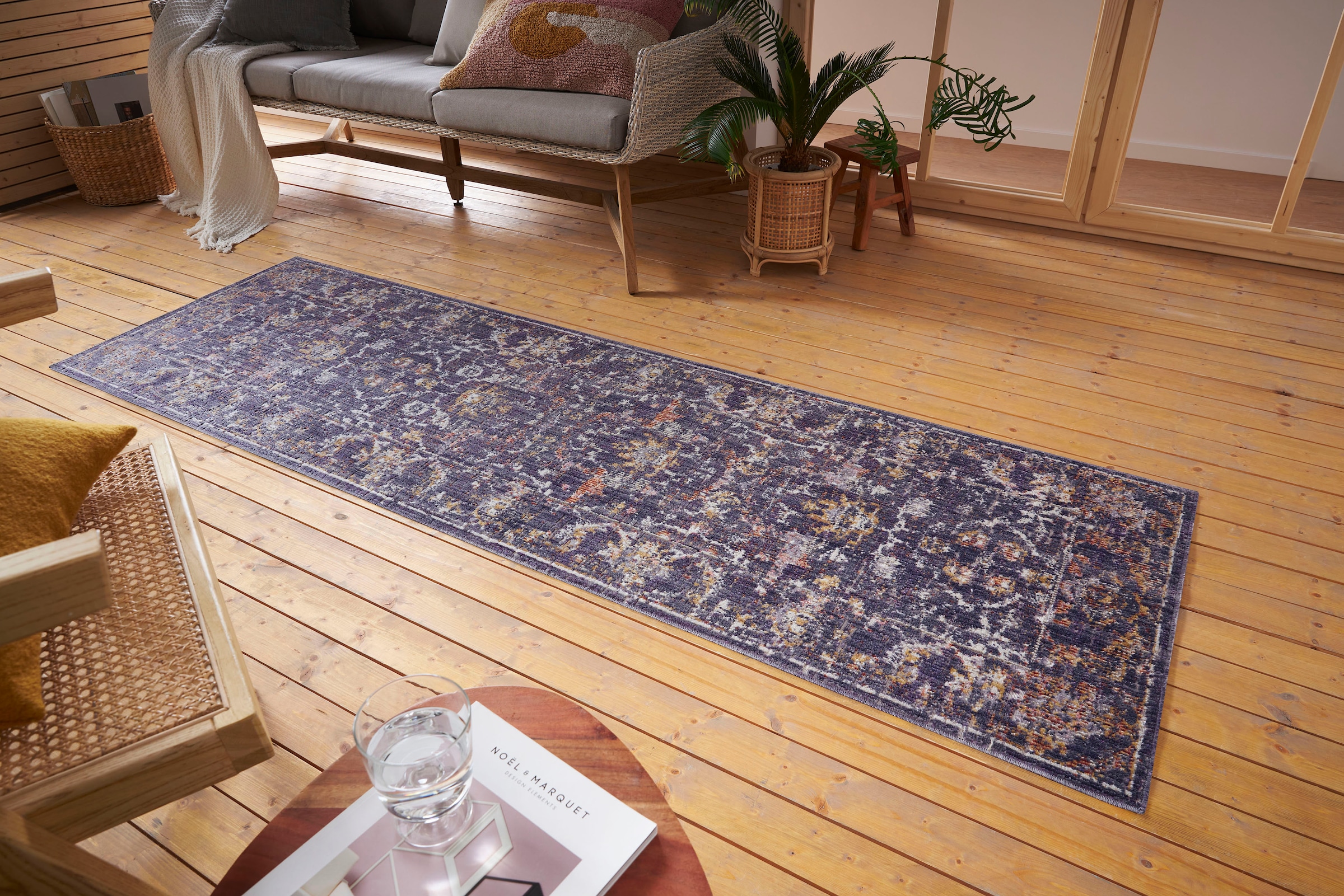 NORTHRUGS Teppich »Sues«, rechteckig, 3 mm Höhe, In-& Outdoor, Läufer, Wetterfest, Balkon, Wohnzimmer, Orient