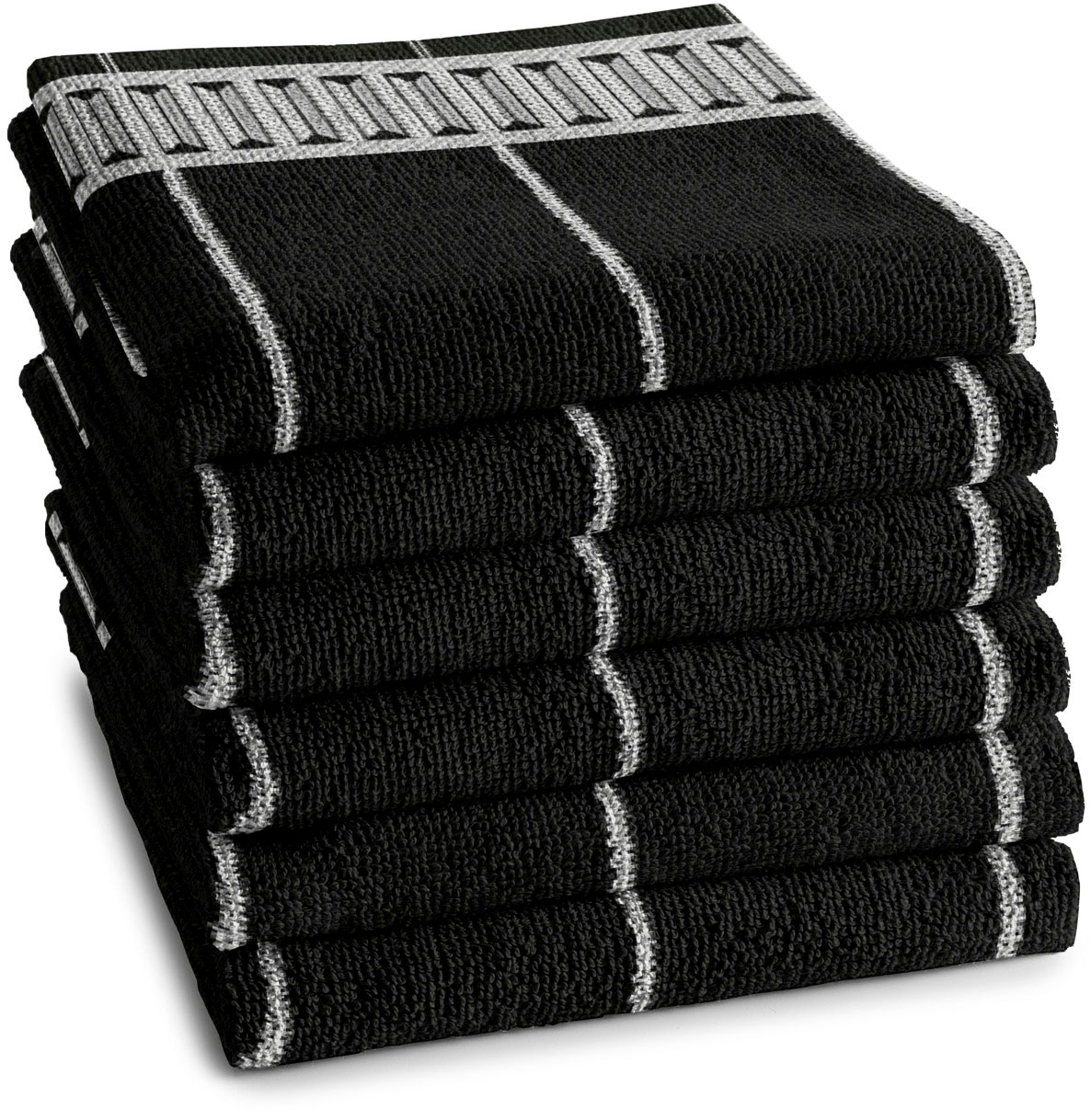 DDDDD Geschirrtuch »DDDDD Küchenhandtuch Jules 50x55 Anthrazit (6er-Pack)« günstig online kaufen