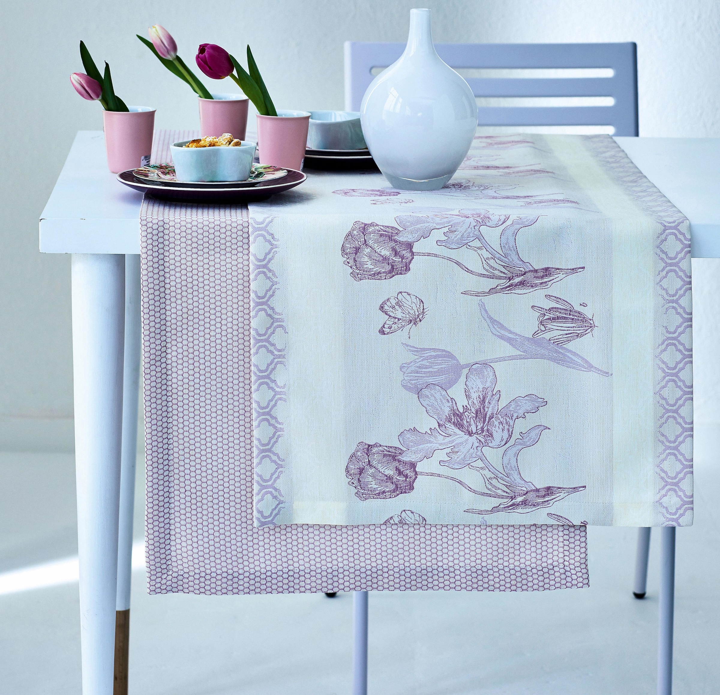 APELT Mitteldecke »5310 SPRINGTIME, Jacquard, Frühjahrsdeko, Frühling«, (1 günstig online kaufen