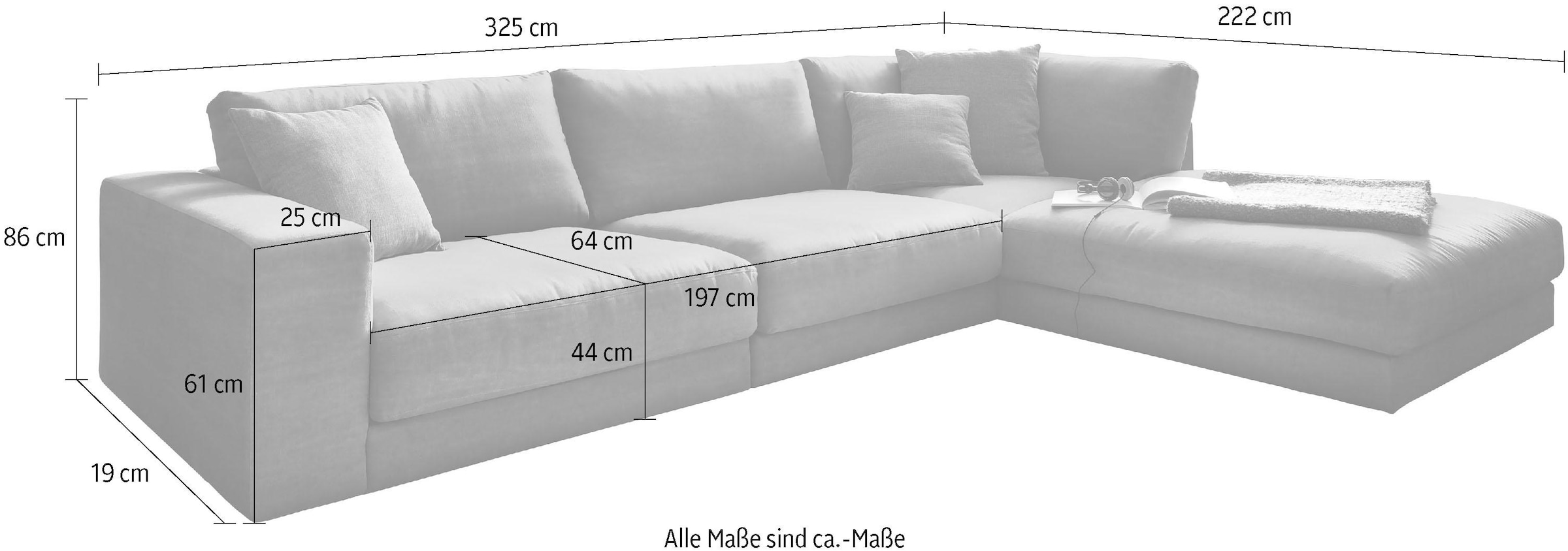 3C Candy Ecksofa »Enisa II L-Form« bestehend aus Modulen, daher auch individuell aufstellbarbar