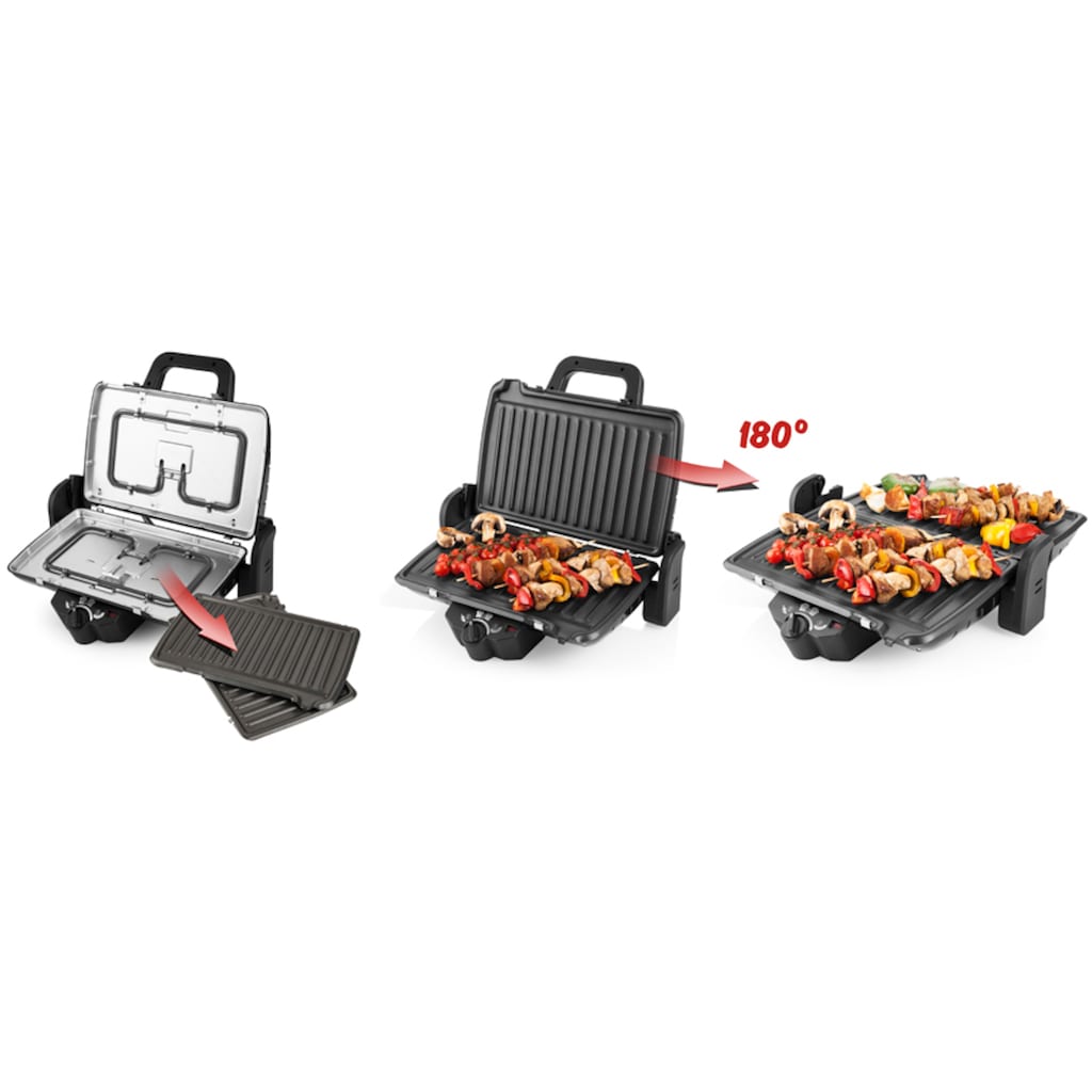 eta Kontaktgrill »Livero, ETA415590000«, 1600 W, mit 1600 Watt und Metallverarbeitung