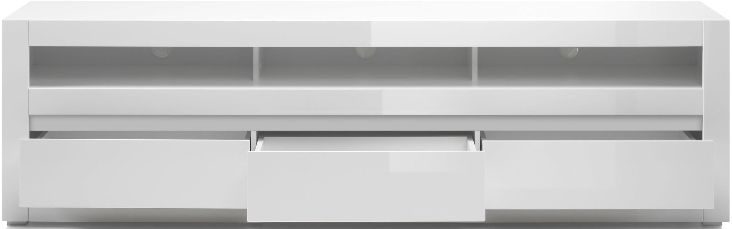 INOSIGN Lowboard »Carat«, Breite 217 cm, Zierleiste 1x betonfarben und 1x weiß