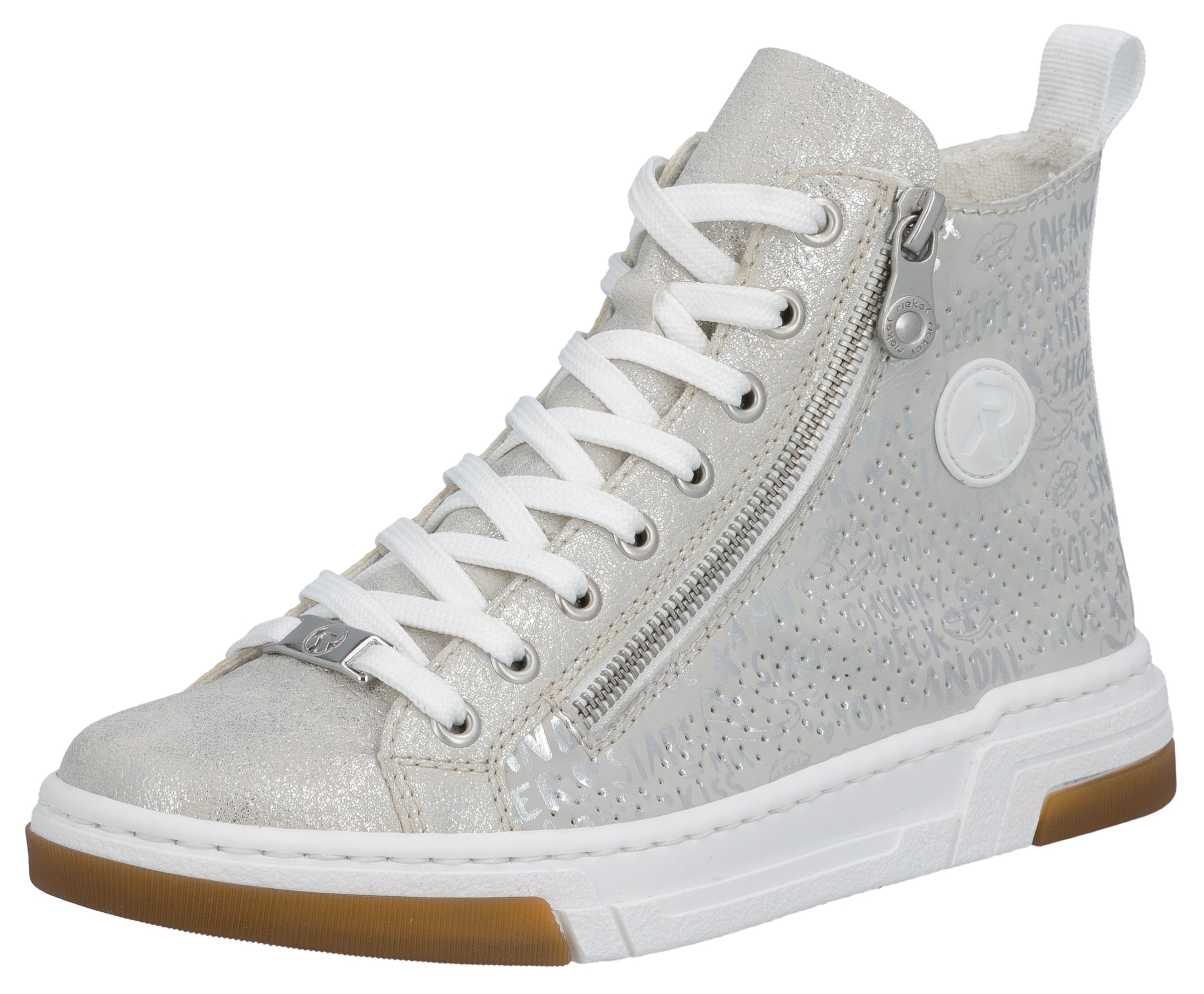 Rieker Sneaker  High Top-Sneaker, Freizeitschuh, Schnürschuh mit Plateausohle