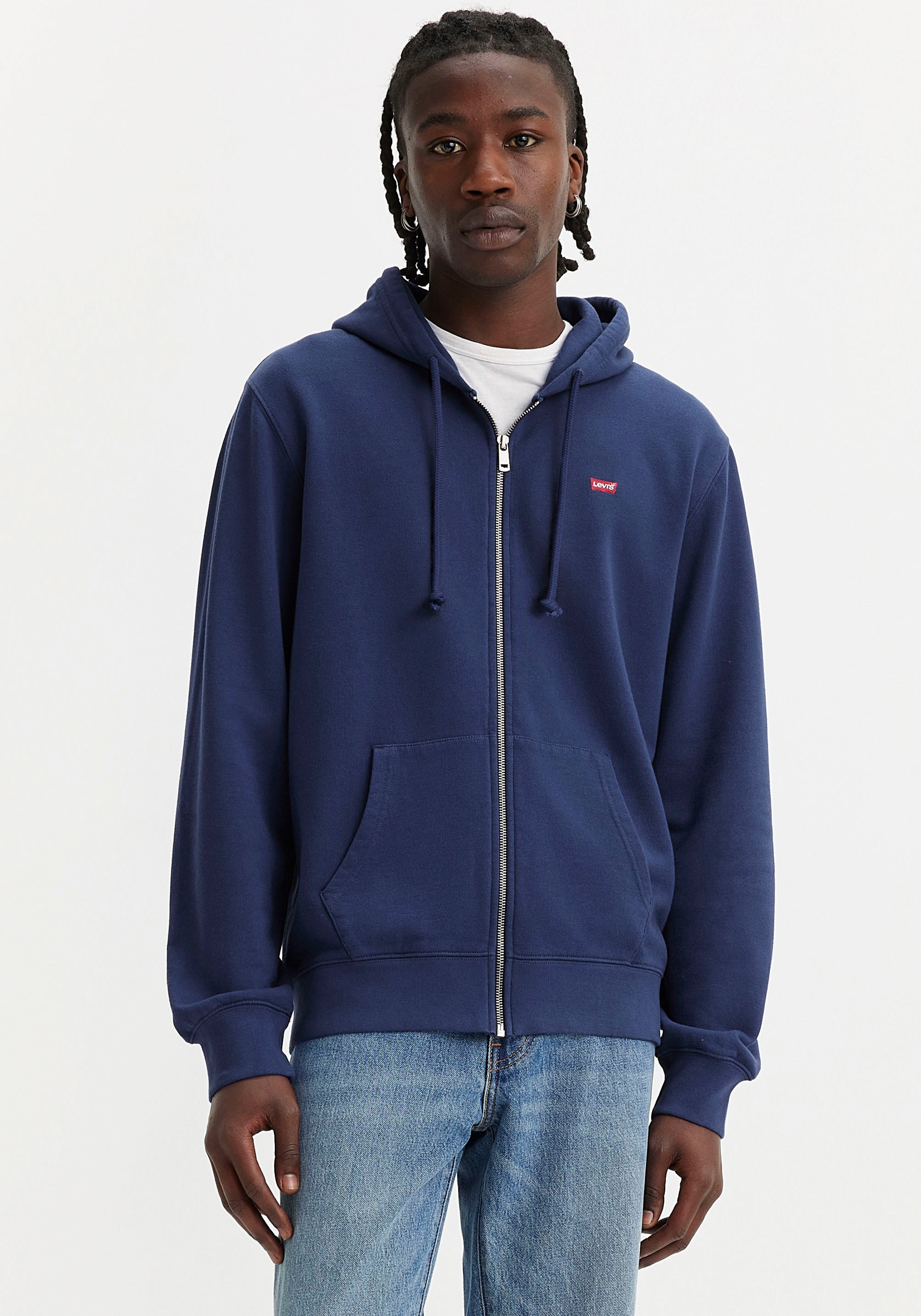 Levi's® Kapuzensweatjacke »NEW ORIGINAL ZIP UP« mit Logo-Stickerei und Kängurutasche
