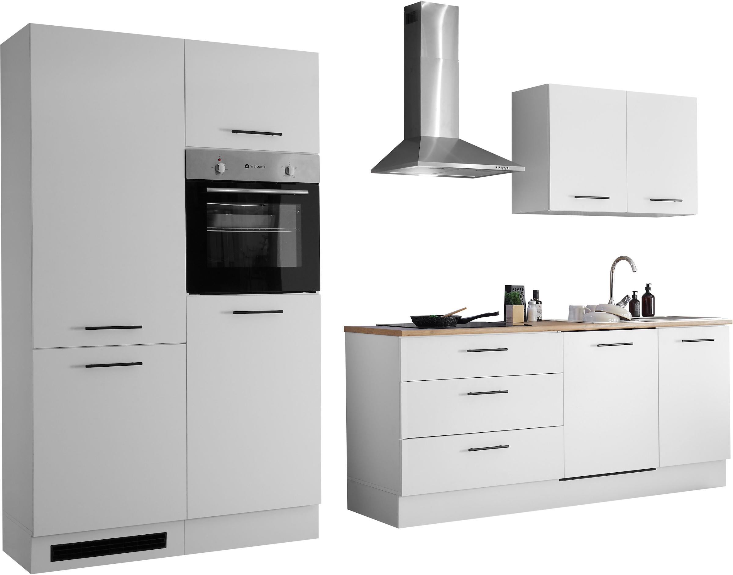 BASIC by Balculina Küchenzeile »Tirol B/H/T 310x212x60 cm« Breite 310 cm, wahlweise mit E-Geräten