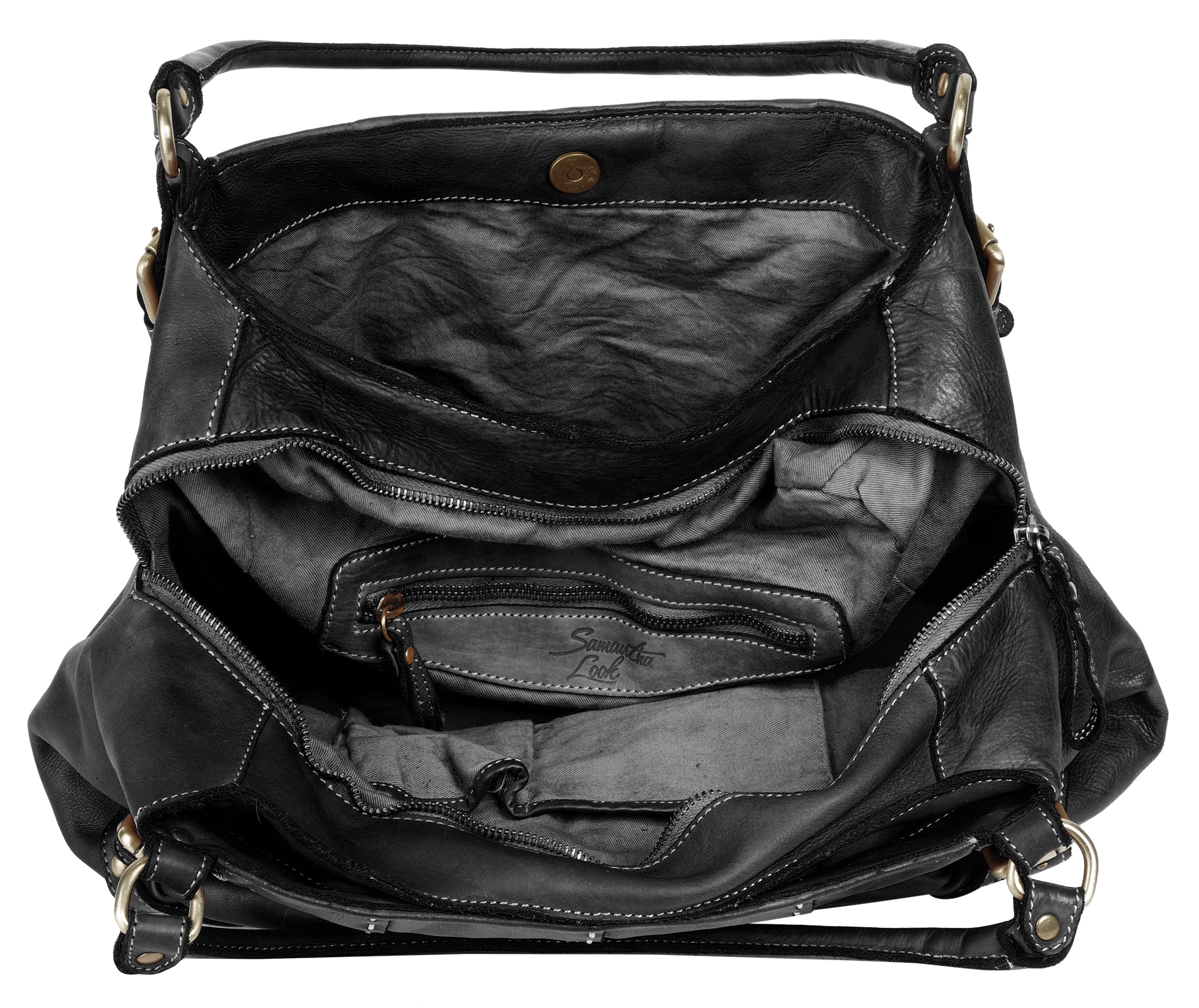 Samantha Look Shopper echt Leder, Made in Italy