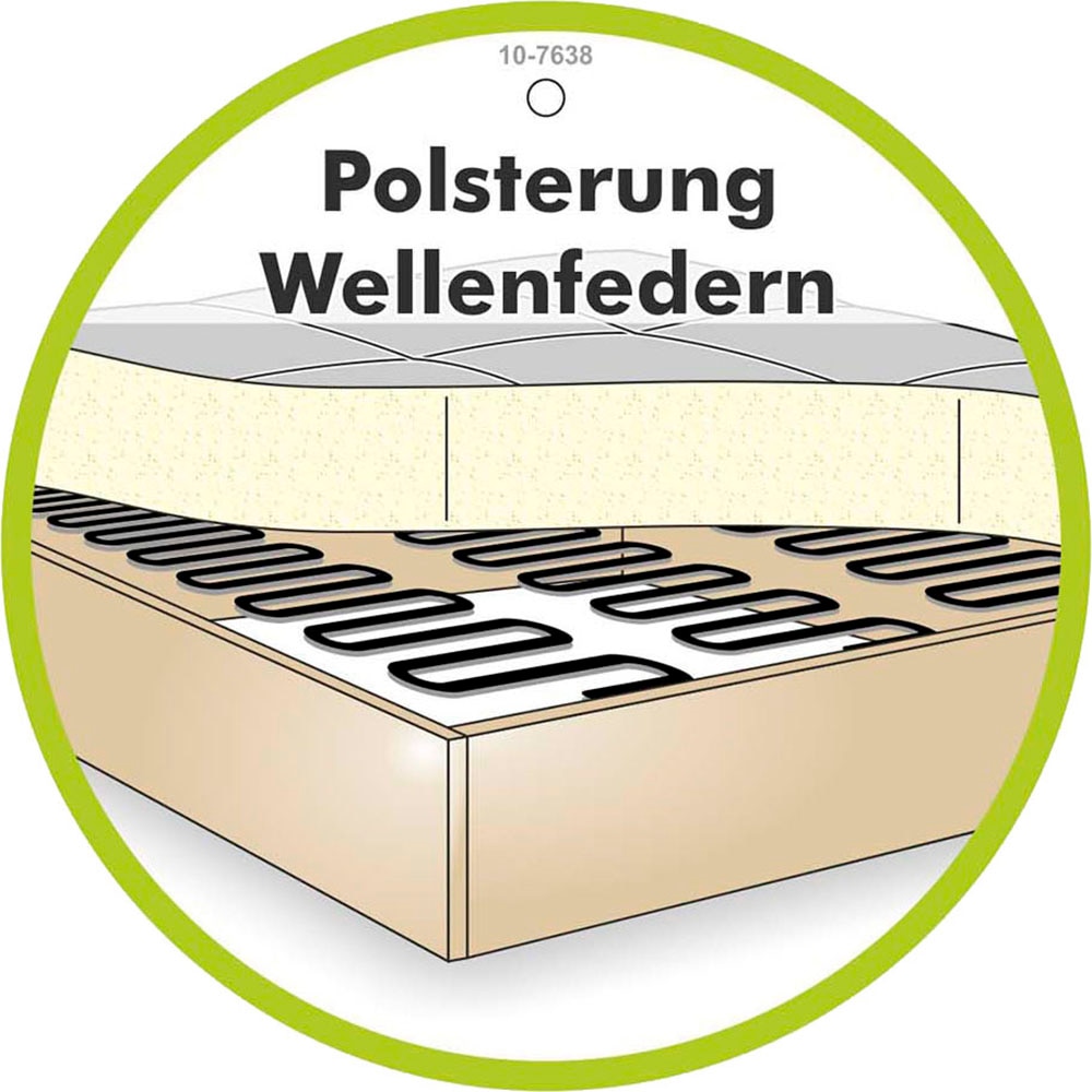 Jockenhöfer Gruppe Big-Sofa »Spa, im Retrolook mit Wellenfederung«, und frei im Raum stellbar, inkl. 7 Kissen