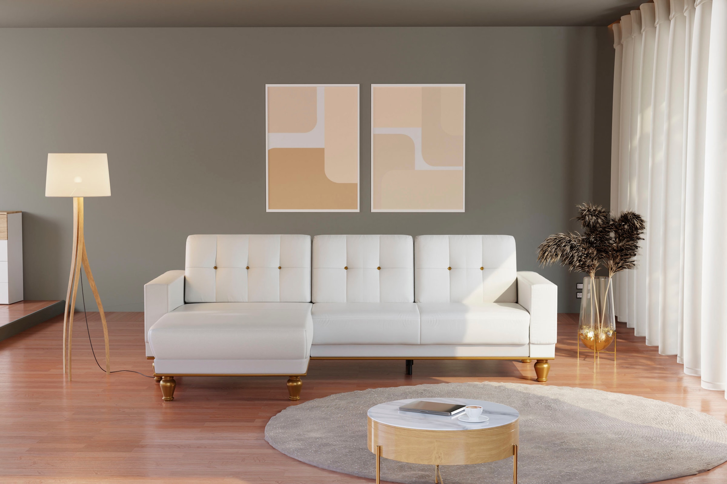 sit&more Ecksofa »Orient 5 L-Form« mit Strass-Stein, wahlweise mit Bettfunk günstig online kaufen