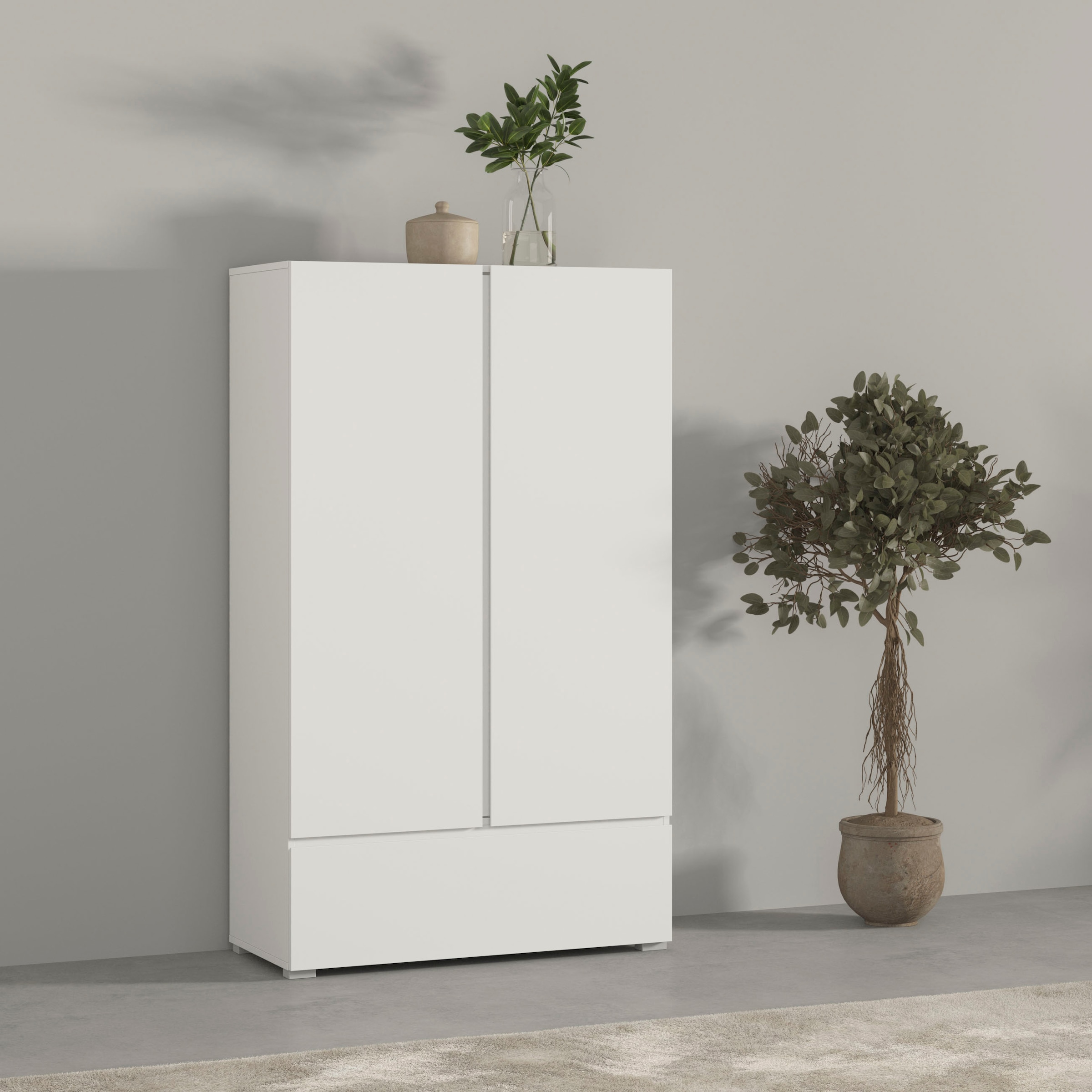 OTTO home Mehrzweckschrank »Metric,Breite 89 cm, Highboard, Universalschrank, Garderobe« Waescheschrank mit viel Stauraum, Einlegeböden verstellbar