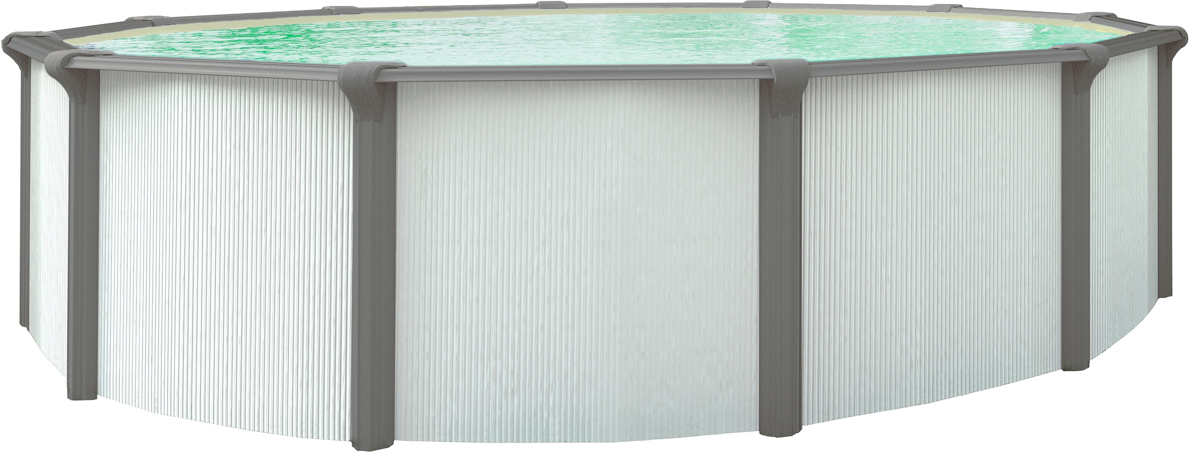 KWAD Rundpool »Green line Evolution«, (Komplett-Set, 10 tlg.), 3,6x1,32 white- design Folie in blau, sand oder grau erhältlich