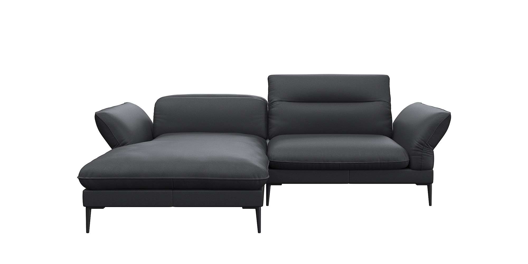 FLEXLUX Ecksofa »Salino, Funktionssofa mit Recamiere, Relaxsofa, Ecksofa«, Sofa mit Arm- und Kopfteil-Verstellungen, Kaltschaum & Stahl-Wellen