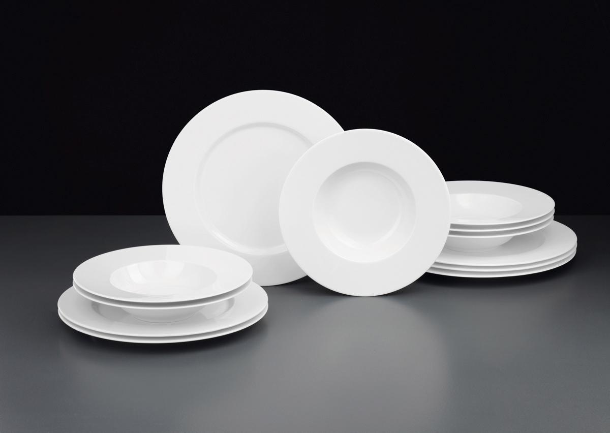 Seltmann Weiden Tafelservice »Geschirr-Set No Limits«, (Set, 12 tlg.), Teller-Set, Suppenteller, Made in Germany, 12 Teile, für 6 Personen