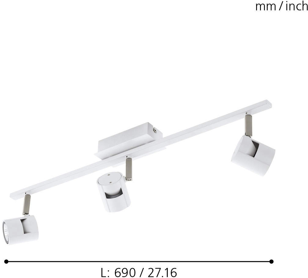 EGLO LED Deckenspots »VERGIANO«, 3 flammig, Leuchtmittel LED-Board-GU10 | LED wechselbar, 3-step dimming